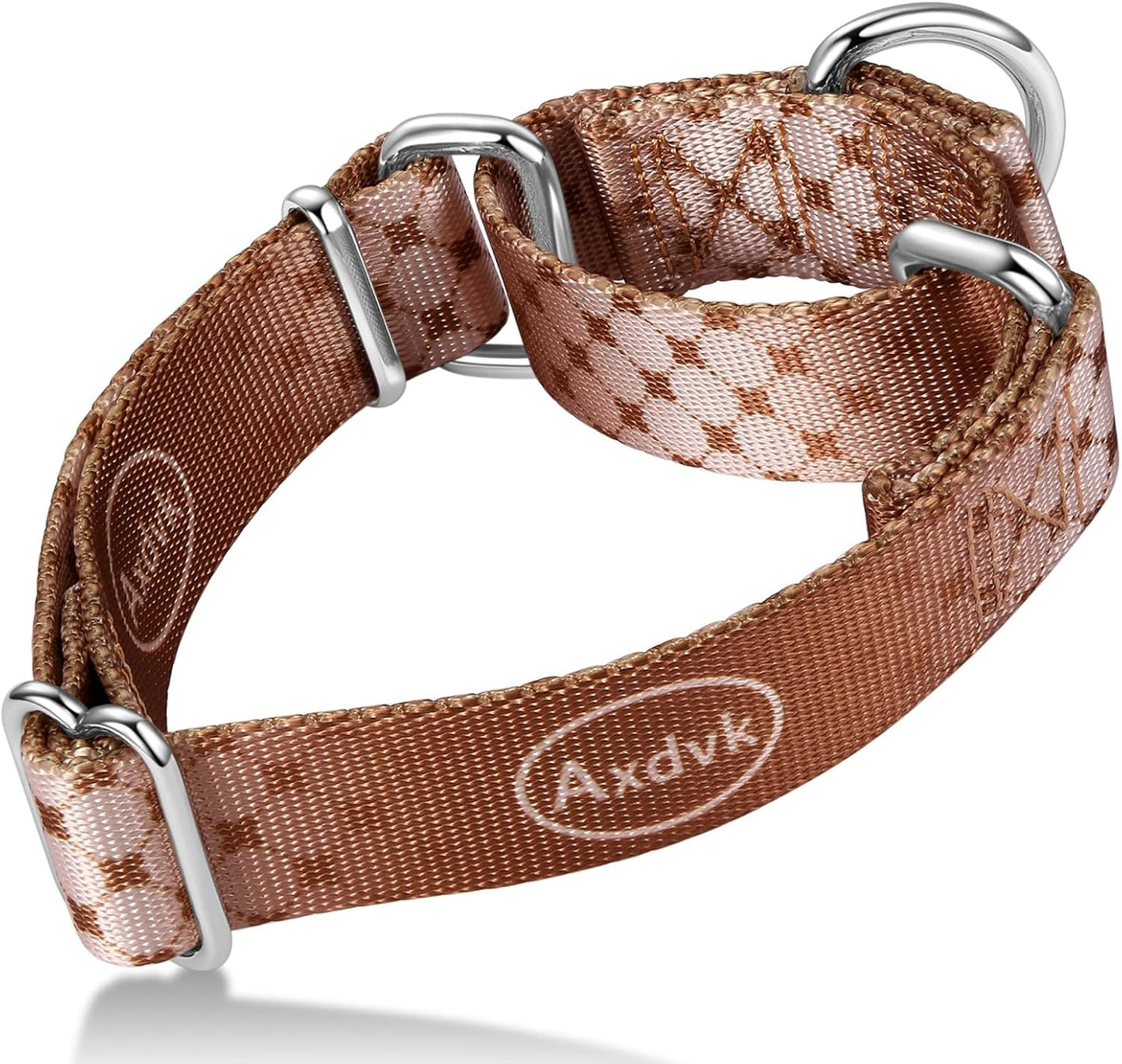 Martingale Dog Collar Colorful Gradient Fashionable - Anti-Escape Soft Durable Pets Collar for Walking Training Outdoor Daily Use -Medium, Cowboy Brown