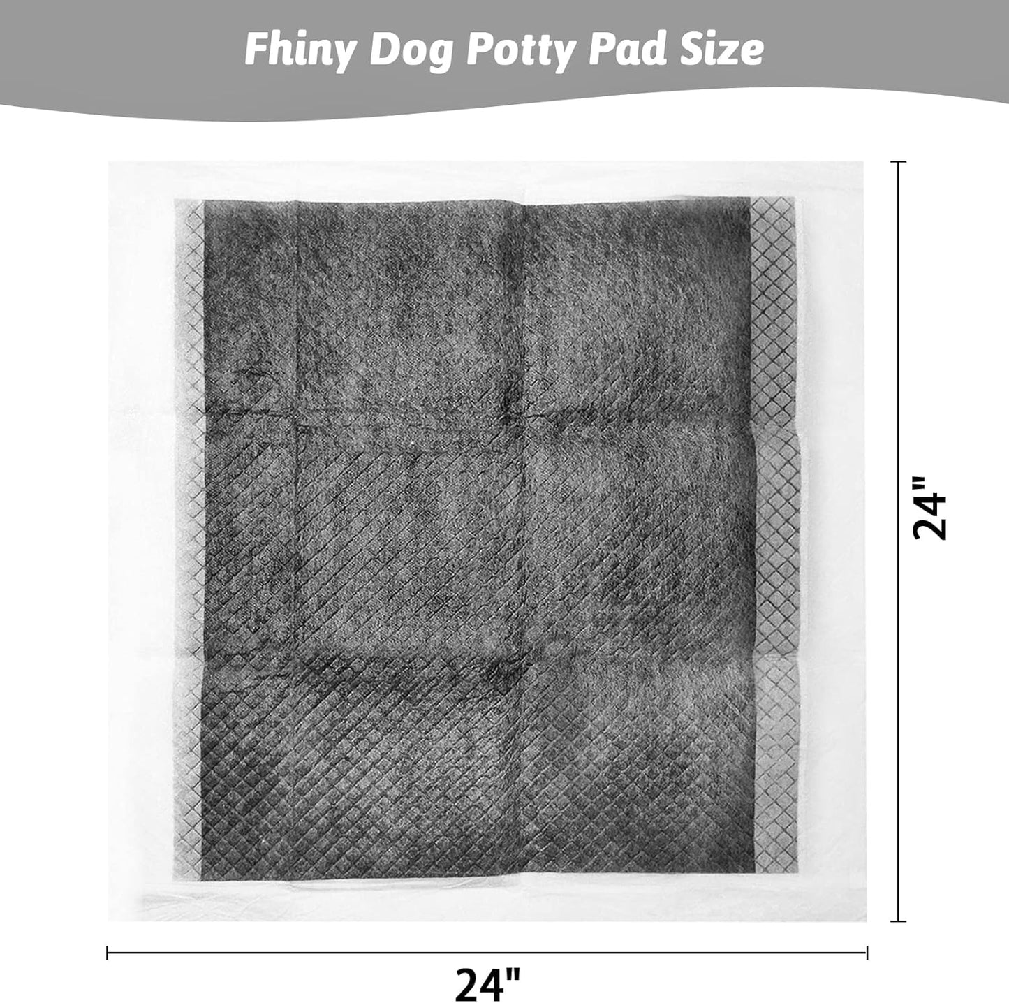 Fhiny Pee Pads for Small Dogs, 24" x 24" 40 PCS Large Disposable Puppy Pads Leak-Proof Super Absorbent Charcoal Potty Training Pad with Quick-Dry Surface for Dogs Puppies Cats Kittens or Small Pets