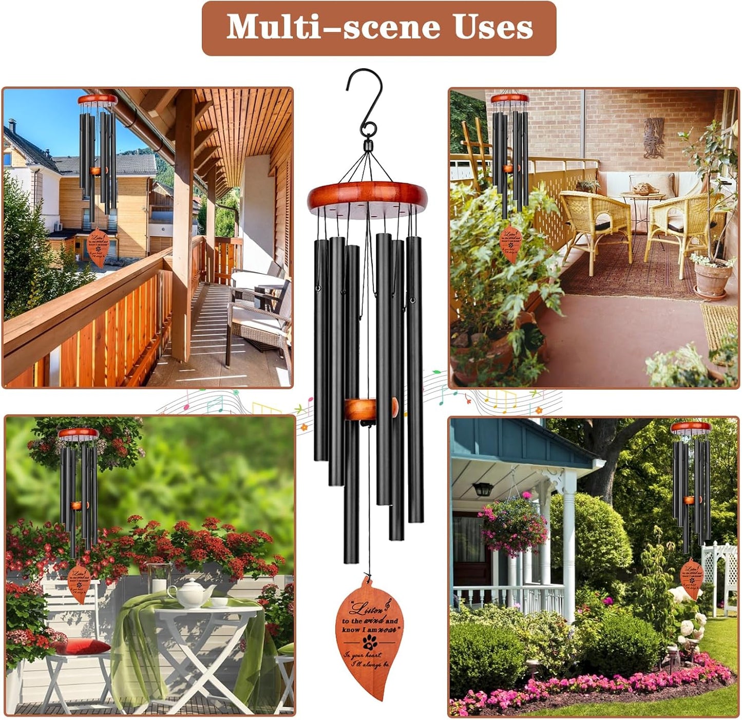 Pet Loss Gifts, 28" Dog Memorail Wind Chimes, Dog Memorial Gifts for Loss of Dog, Dog Bereavement Passing Away Condolence Gift