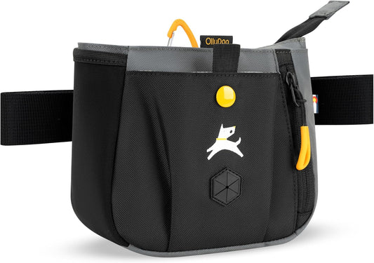 OllyDog Backcountry Day Bag | Hands-Free Dog Training Treat Pouch | Fanny/Hip Pack with Zipper Closure & Built-in Poop Bag Dispenser | Removable Waist Clip (Castle Rock)