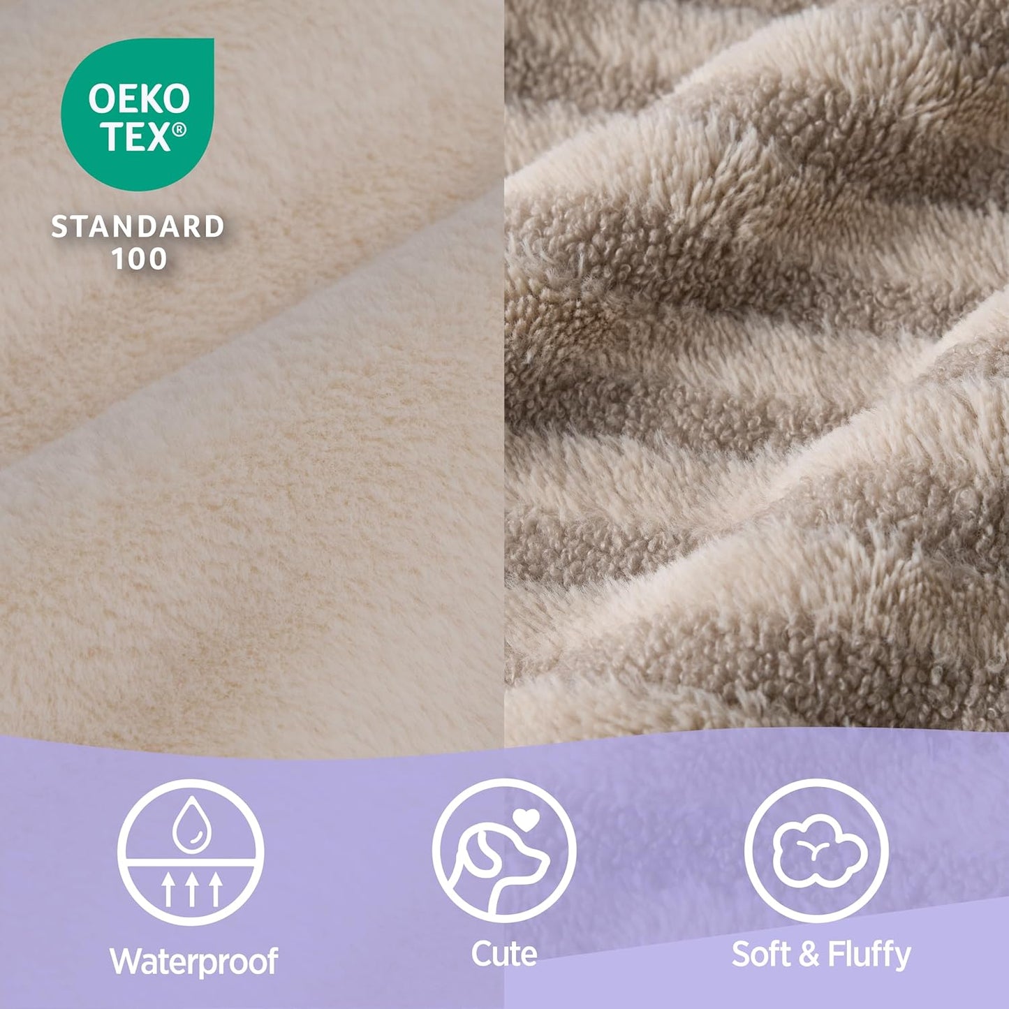 LE SURE Cute Dog Bed for Small Dogs, Orthopedic Waterproof Small Pet Beds with Sides, High Back Non-Slip Bottom and Egg-Crate Foam Puppy Couch Sofa with Washable Removable Cover, Hazel