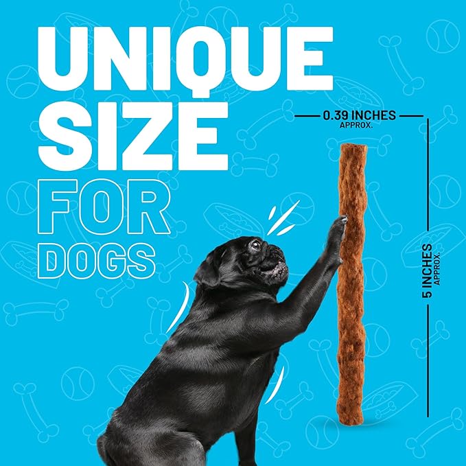 Sitka Farms Beef Sticks - Crunchy Premium Munchy Sticks for Dogs - 50 Count - All Natural Beef Flavor Chews - for All Breeds