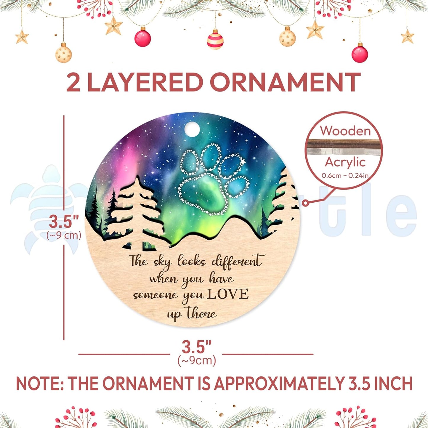 Hyturtle Pet Memorial Suncatcher Gifts for Loss of Dog Cat - Pet Loss Suncatcher - Dog Memorial Gifts for Loss of Dog, Dog Cat Memorial Ornament Loss of Pet Sympathy Gift - Pet Passing Away Gifts