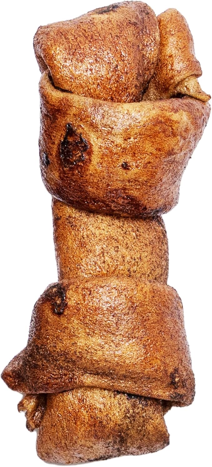 Pet Factory 100% Made in USA Beefhide 4" Knotted Bones Dog Chew Treats - Beef Flavor, 18 Count/1 Pack