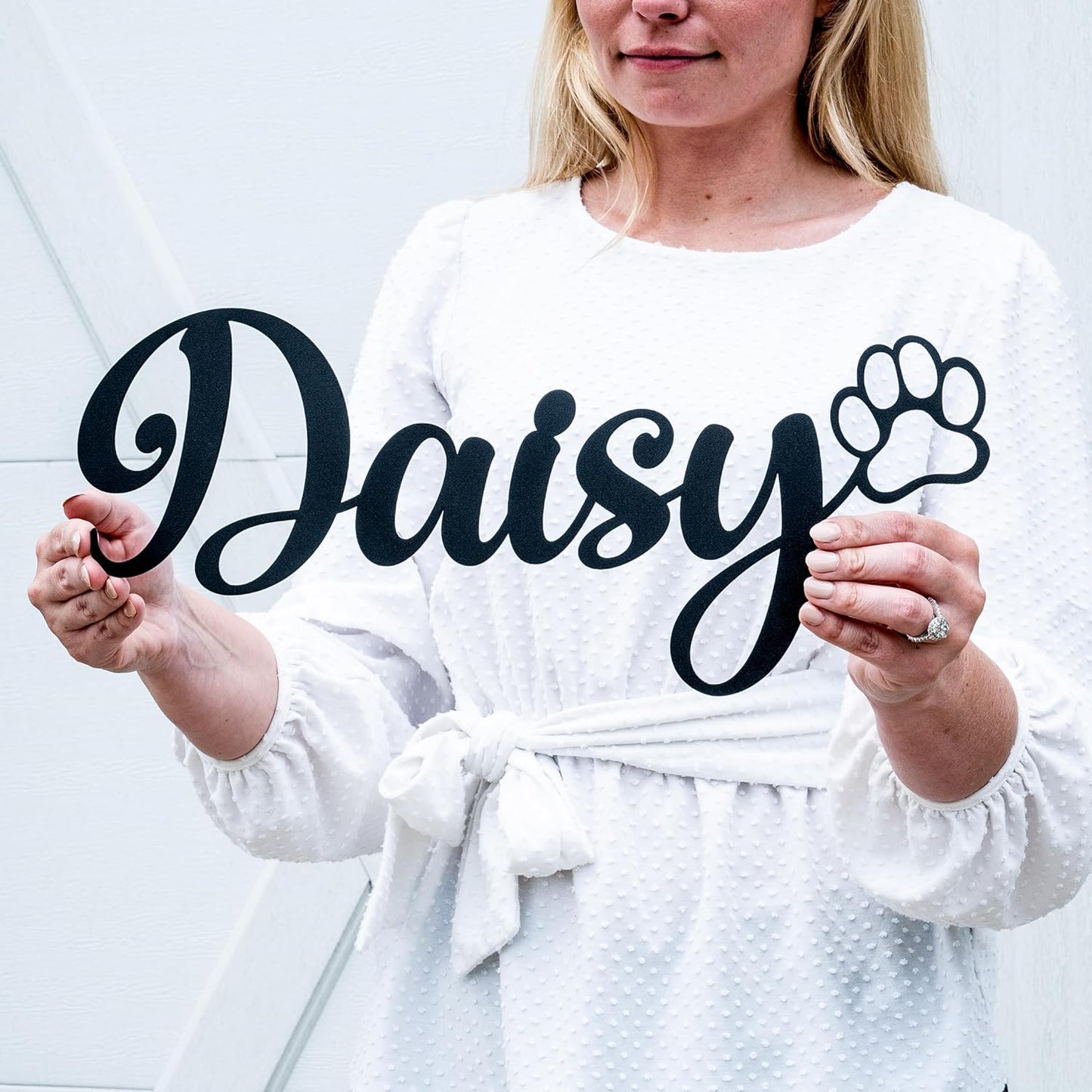 Personalized Metal Pet Name with Paw | Custom Metal Décor | Dog Name Sign | Gift for Dog Mom Dad | Pet Loss Memorial Gift