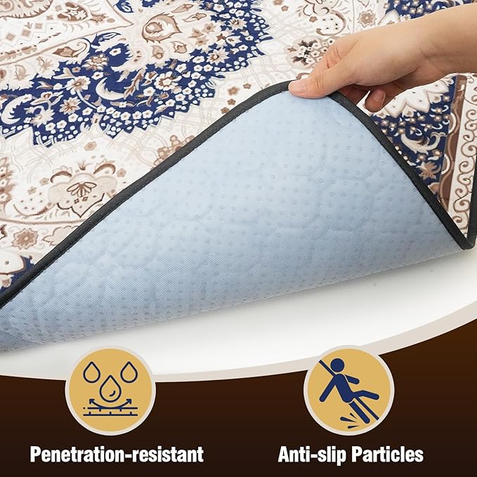 Washable Pee Pads for Dogs 65"x48" (1 Pc), Reusable Dog Pee Pads Extra Large, Super Absorbent Puppy Pads XXL, Waterproof & Leak-Proof Dog Potty Training Pads, Non-Slip Pet Incontinence Pads