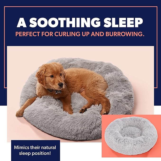 Active Pets Small Dog Bed, Calming Orthopedic Pet Bedding for Anxiety Relief, Joint Support & Comfort, Washable Dog Furniture, SM 25lbs, Pink