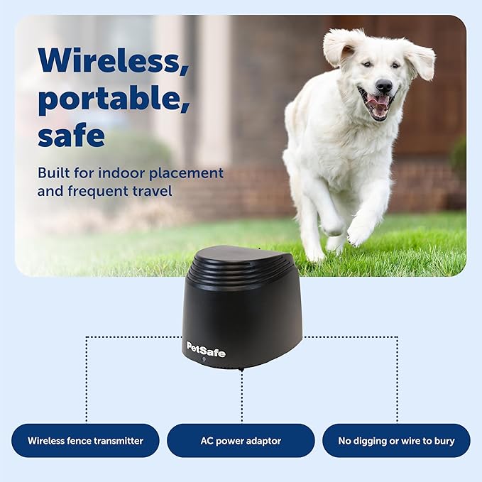 PetSafe Stay & Play Compact Wireless Fence Extra Transmitter - Adds Up to 3/4 Acre to Stay & Play Wireless Fence or Pet Containment System