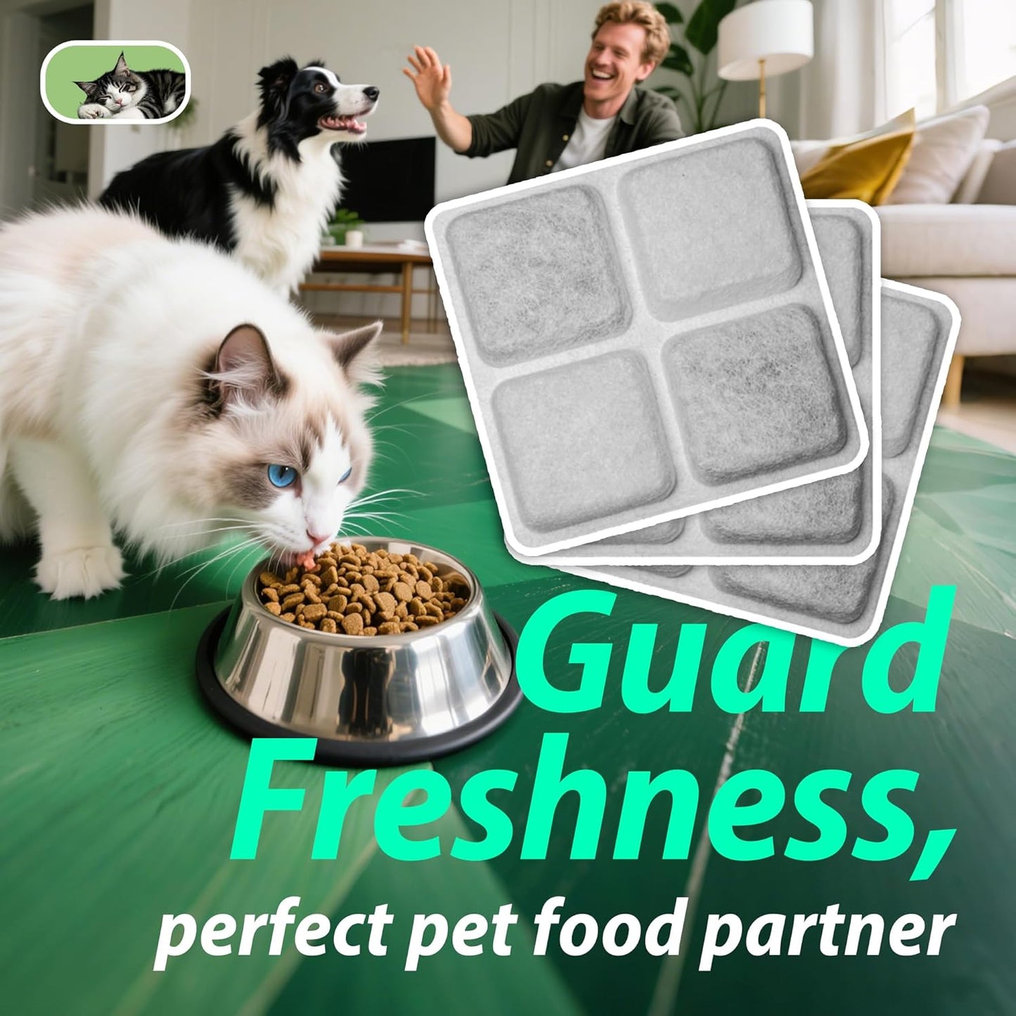 6-Pack Pet Food Desiccant Bag Replacement Compatible with PETLIBRO Automatic Cat & Dog Feeders, Keep Pet Food Dry & Fresh, Fits Model PLAF001, 002, 005, 006, 101, 103, 203 & 301