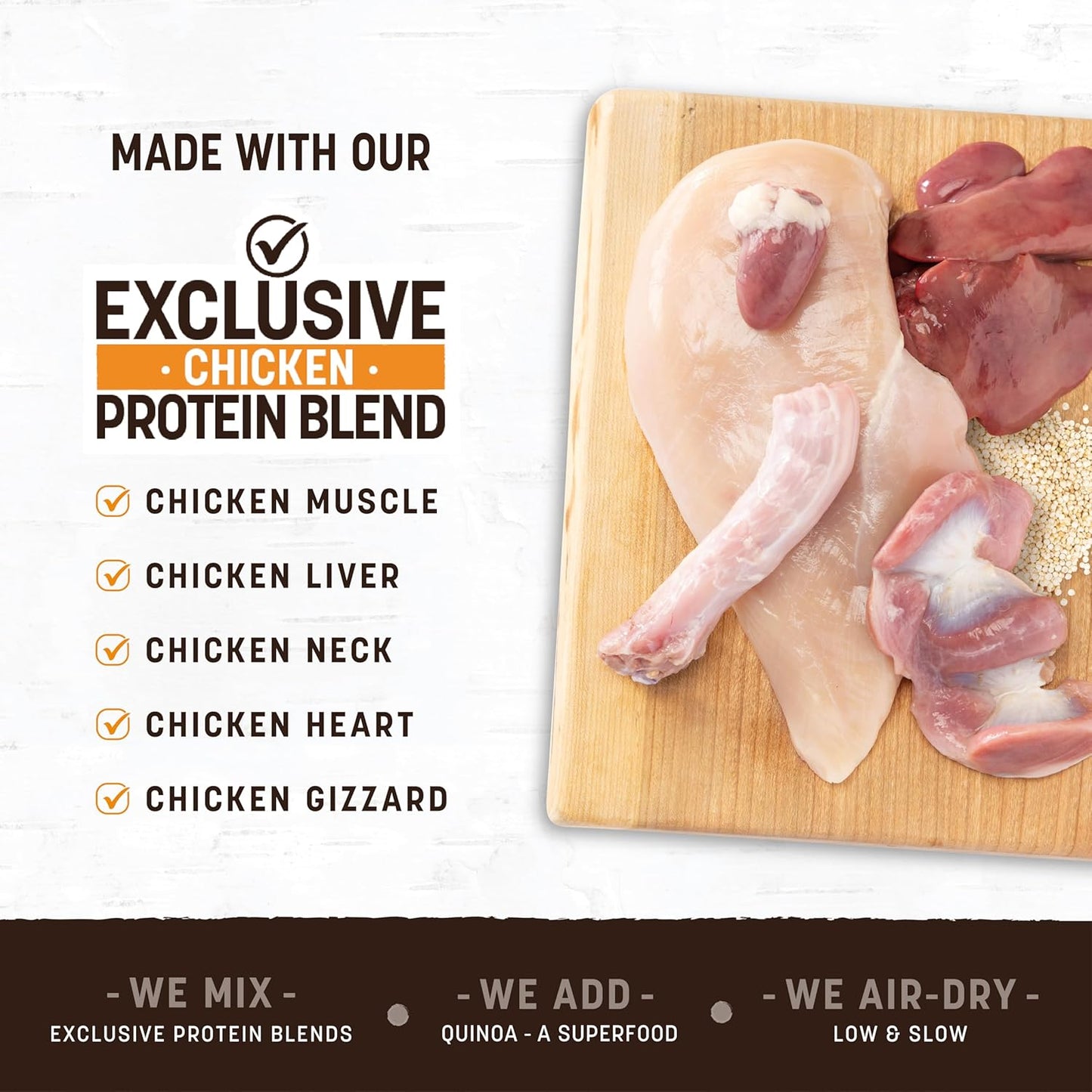 Earth Animal Wisdom Air-Dried Jerky Chicken Recipe | Dog Treats | Dog Snacks | Premium Natural Chicken Jerky Strips | 4 oz | Made in The USA (Pack of 3)