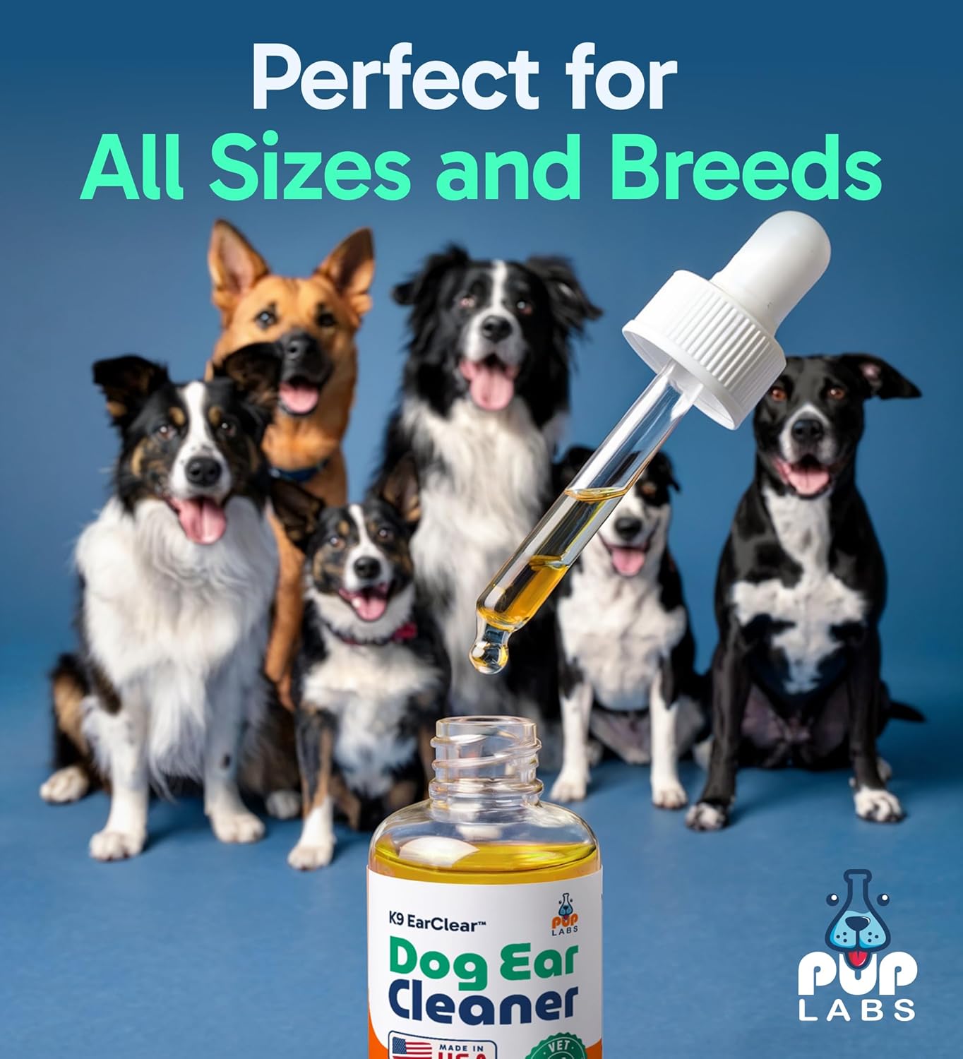 Ear Clear, Natural Dog Ear Cleaner and Infection Treatment for Dogs, Dog Drops for Itching, Irritation, & Wax Build-Up, 2-Pack