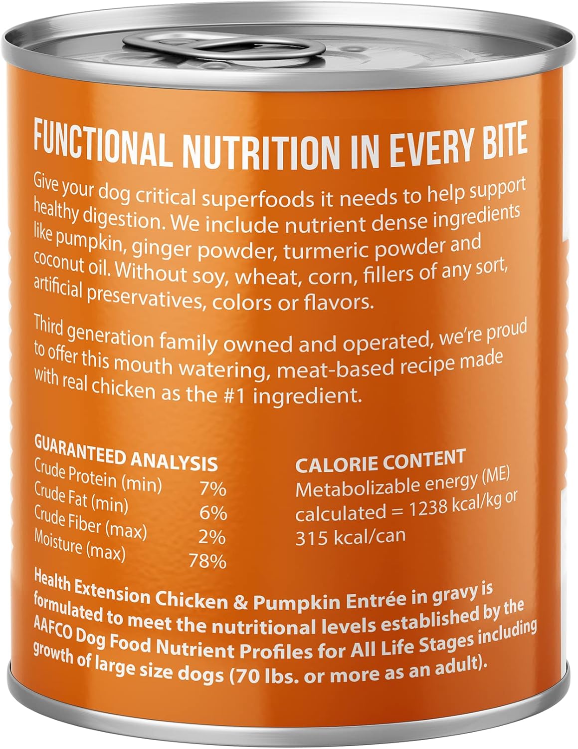 Health Extension Wet Dog Food Chicken & Pumpkin Entrée in Gravy, 9 oz - Digestive Support with Superfoods & Antioxidants for Immune Support (Case of 12 Cans)