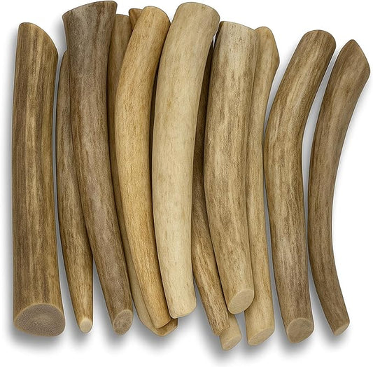 WhiteTail Naturals - Deer Antlers for Extra Small Dogs (12 Pack) Natural Dog Antler Chews for Puppies & Small Aggressive Chewers - Long Lasting Chew Bones