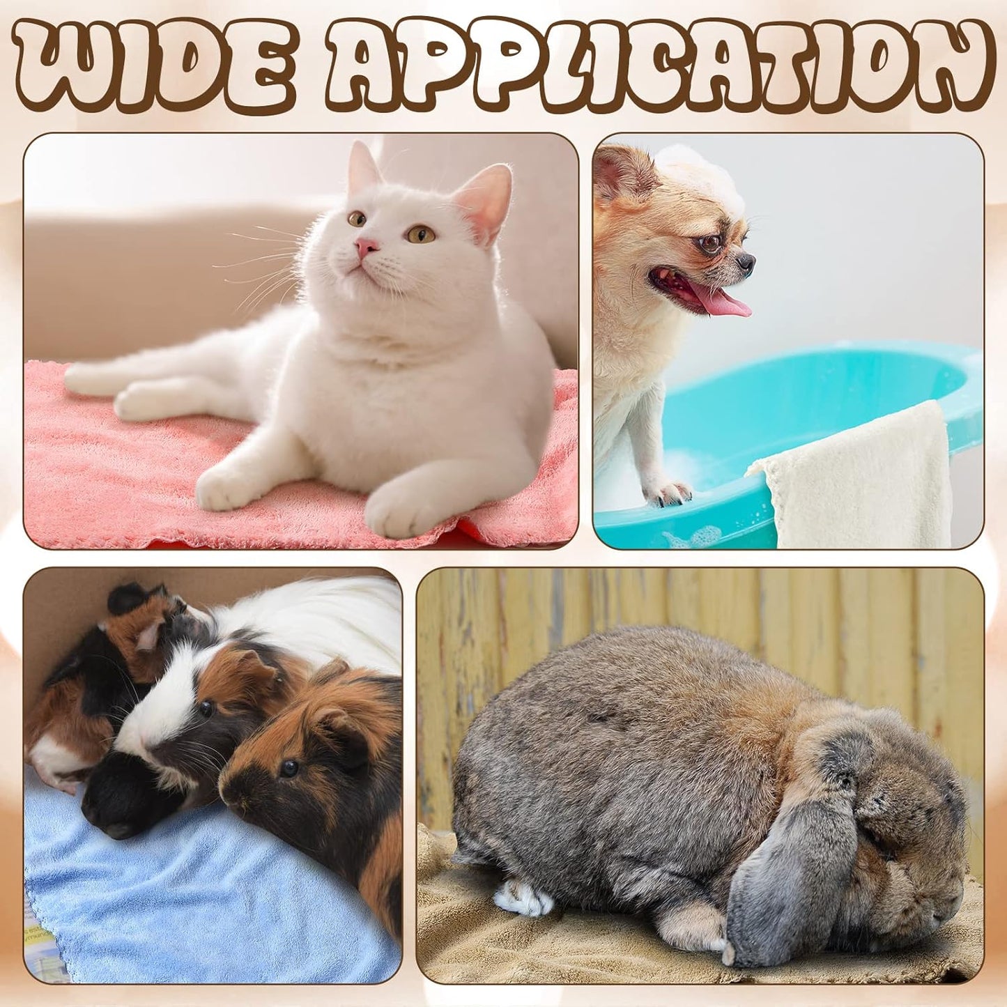 24 Pcs Guinea Pig Fleece Bedding Blankets Bulk Washable Small Animal Fleece Cage Liners Pet Wash Cloth Sleeping Mat Cover for Hamster Chinchilla Rabbit Hedgehog(13.8 x 29.5 Inch,Multicolor)