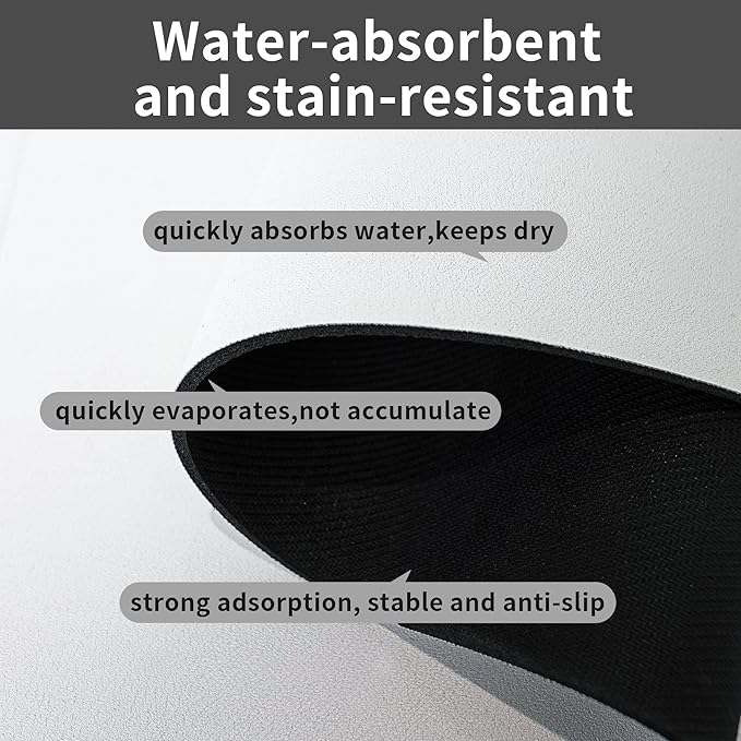 Quick-Dry Absorbent Dog Food Mat 12x18 Inch Retro Modern Geometric Aesthetic Non-Slip Pet Cat Feeding Mat with Waterproof Backing Training Mat for Pets（Black）