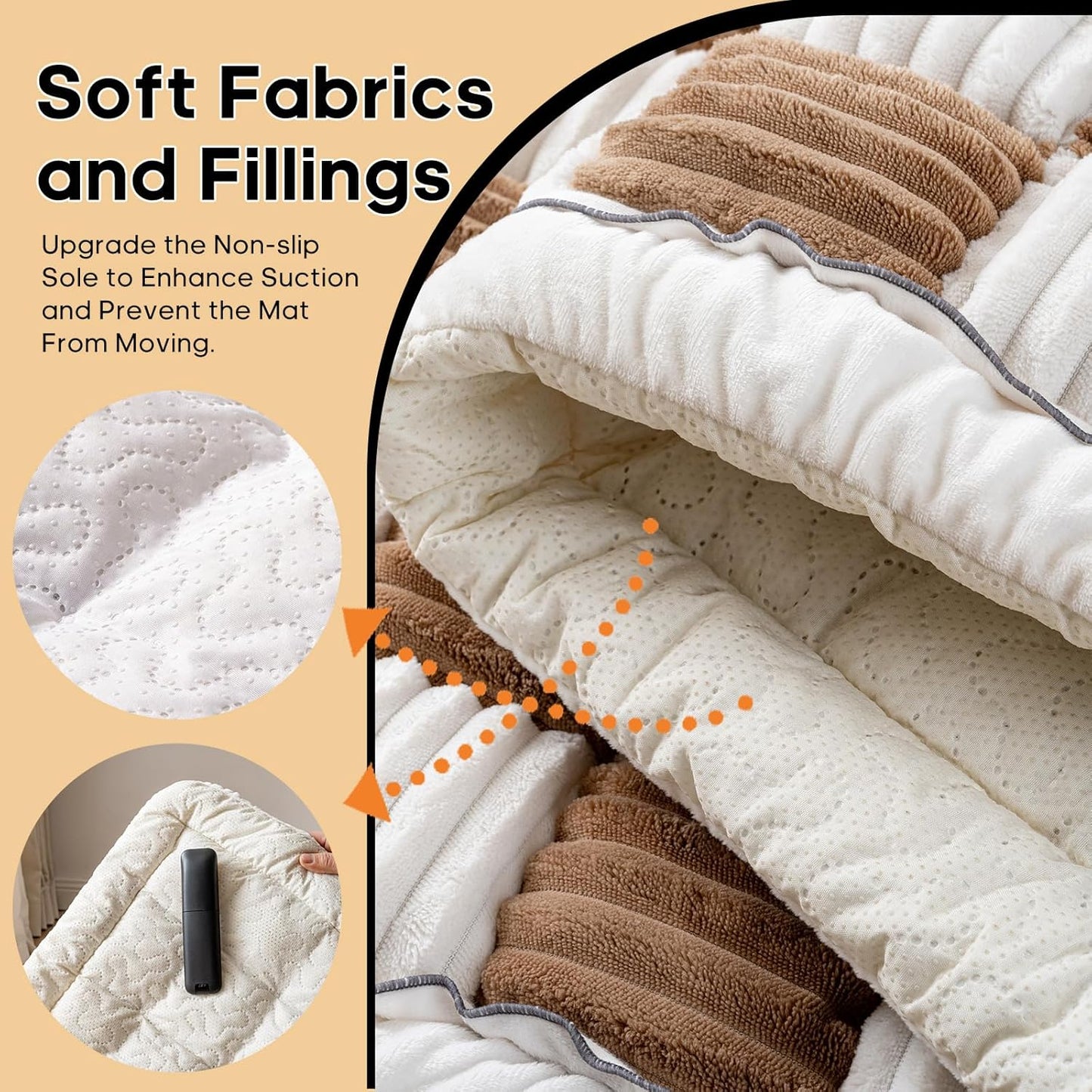 Couch Cover for Dogs Washable, Soft Flannel Dog Couch Cover Protector, Non Slip Pet Couch Covers for Sofa, Couch Protector for Dogs Large Medium Small Size (Brown, 23.62 x 63 inch)