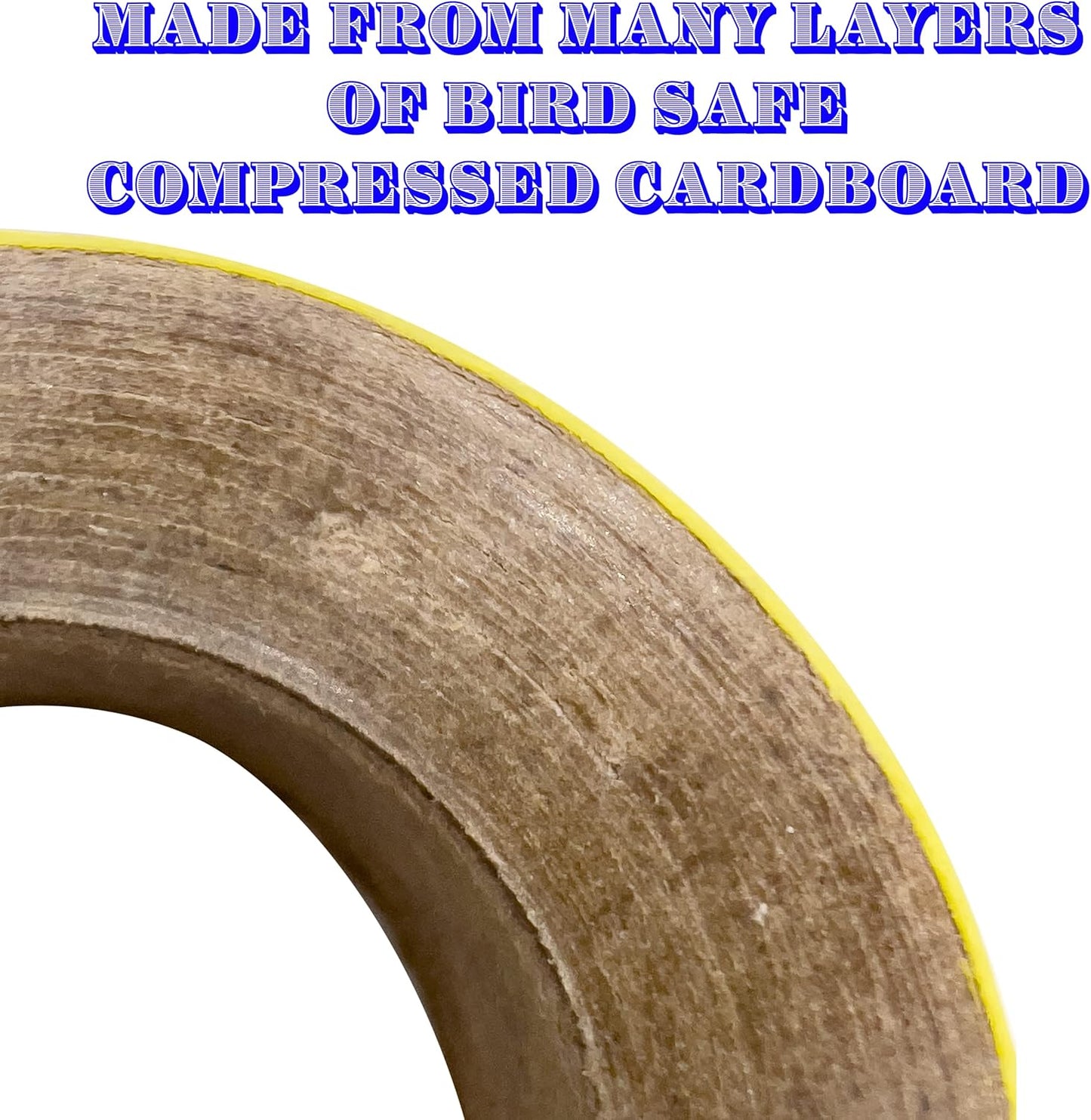 8001 1.75 Pk15 Bird Chew Donut 1.75 Inch by M&M - Compressed Cardboard Shreddable Bagels, Lots of Paper Layers, Brightly Colored Outer Strip, Parrotlet Quaker Conure African Grey