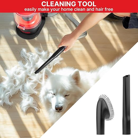 Shop-Vac 4-in-1 Pet Grooming & Vacuum, Dog Grooming Vacuum for Shedding, Professional Clippers, Brushes & Crevice Tool, 10,000Pa Suction, 3.3L Dust Cup, for Pet Shedding, Trimming, and Cleaning