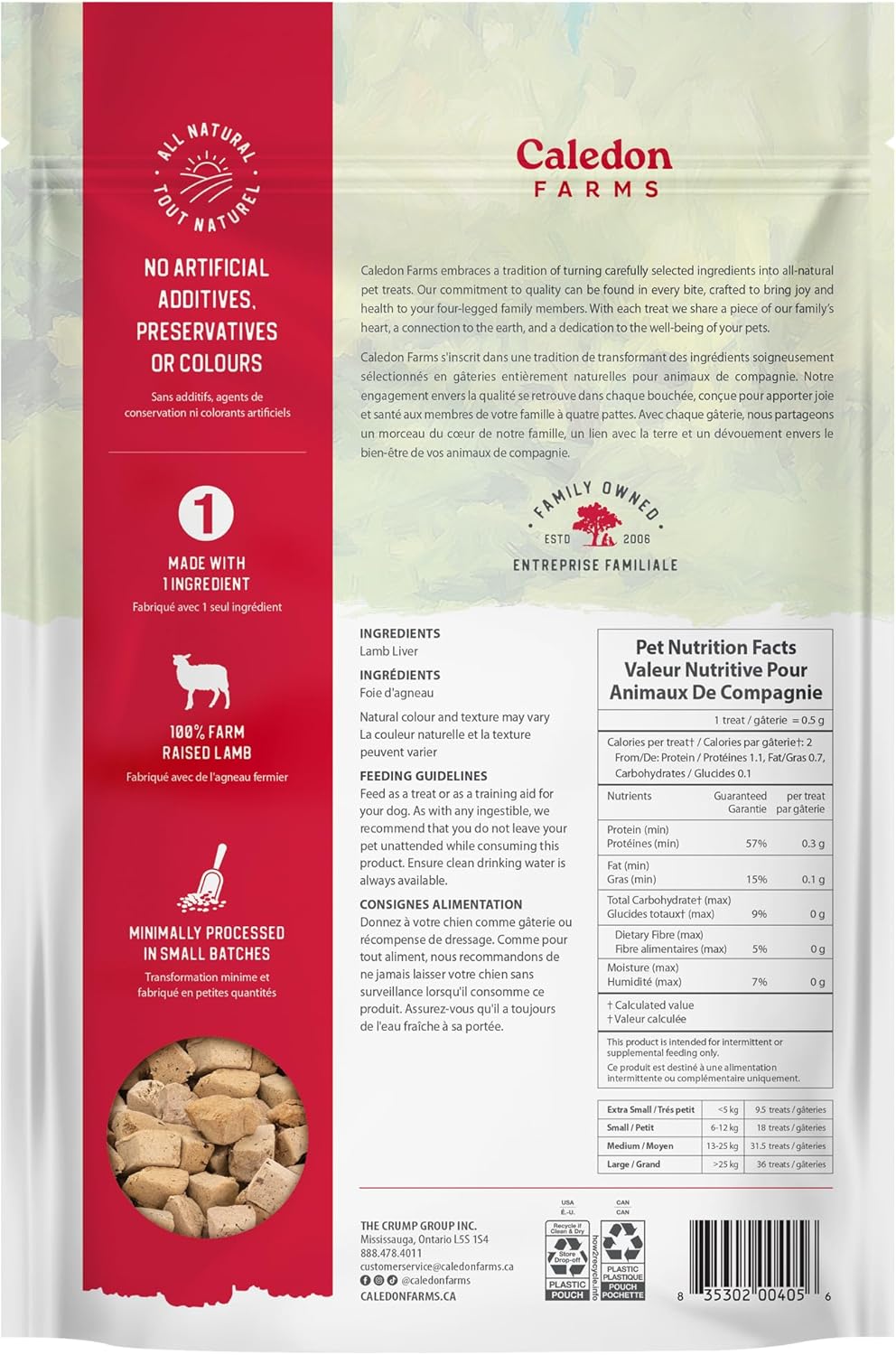 Caledon Farms Freeze Dried Bites - Lamb: 115G/4.05OZ