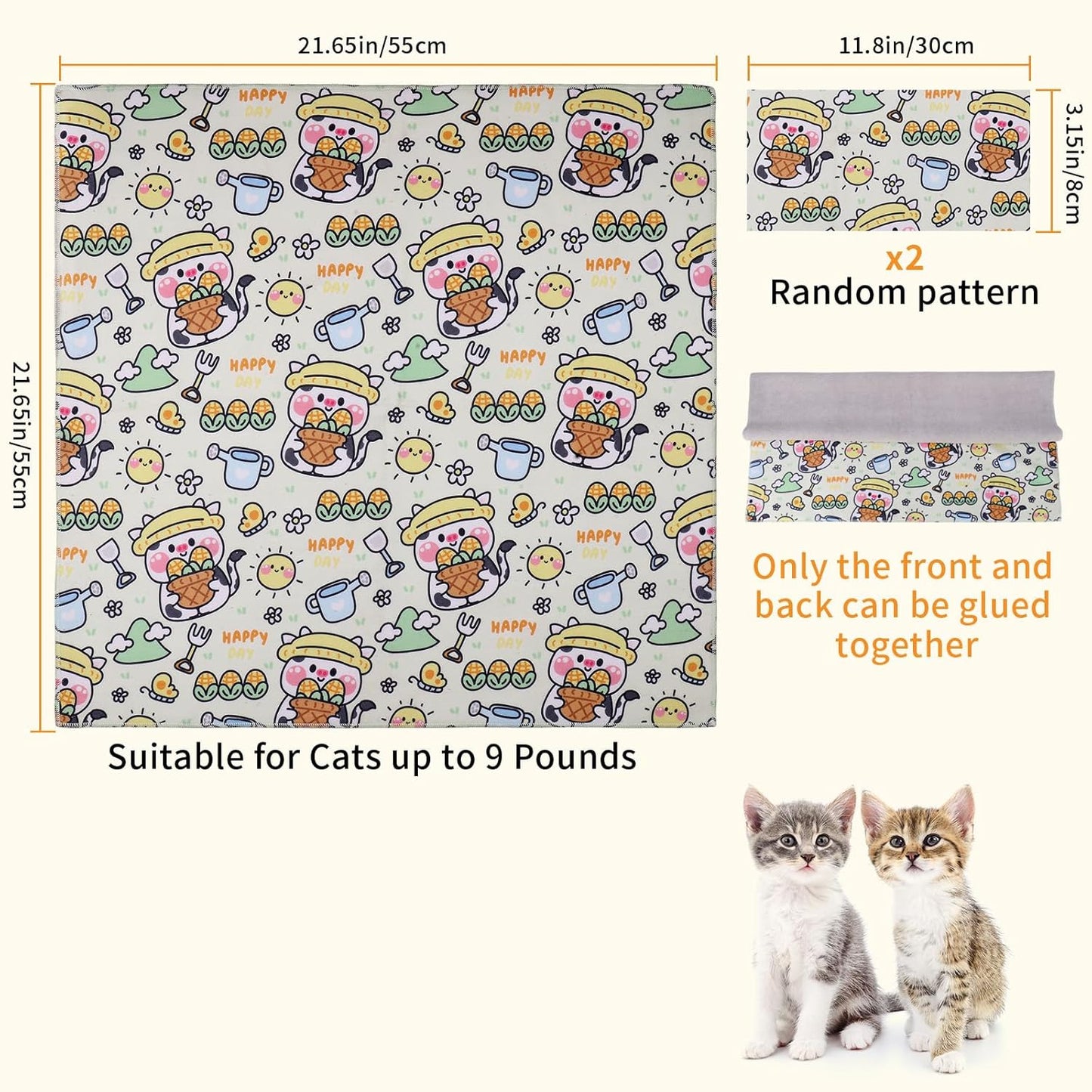 Cat Wrap for Grooming,Cat Wrap for Cutting Nails,Self-Adherent Soft Cat Blanket，Restrain The Cat to Keep Calm,Anti-Bite, Anti-Scratch, Wrap Anti-Escape Grooming Bags for Cats (Within 9lbs)