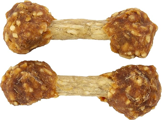 Good ’n’ Fun Chicken Flavored Dumbbells 4 Ounces, Rawhide Snacks for Small Dogs