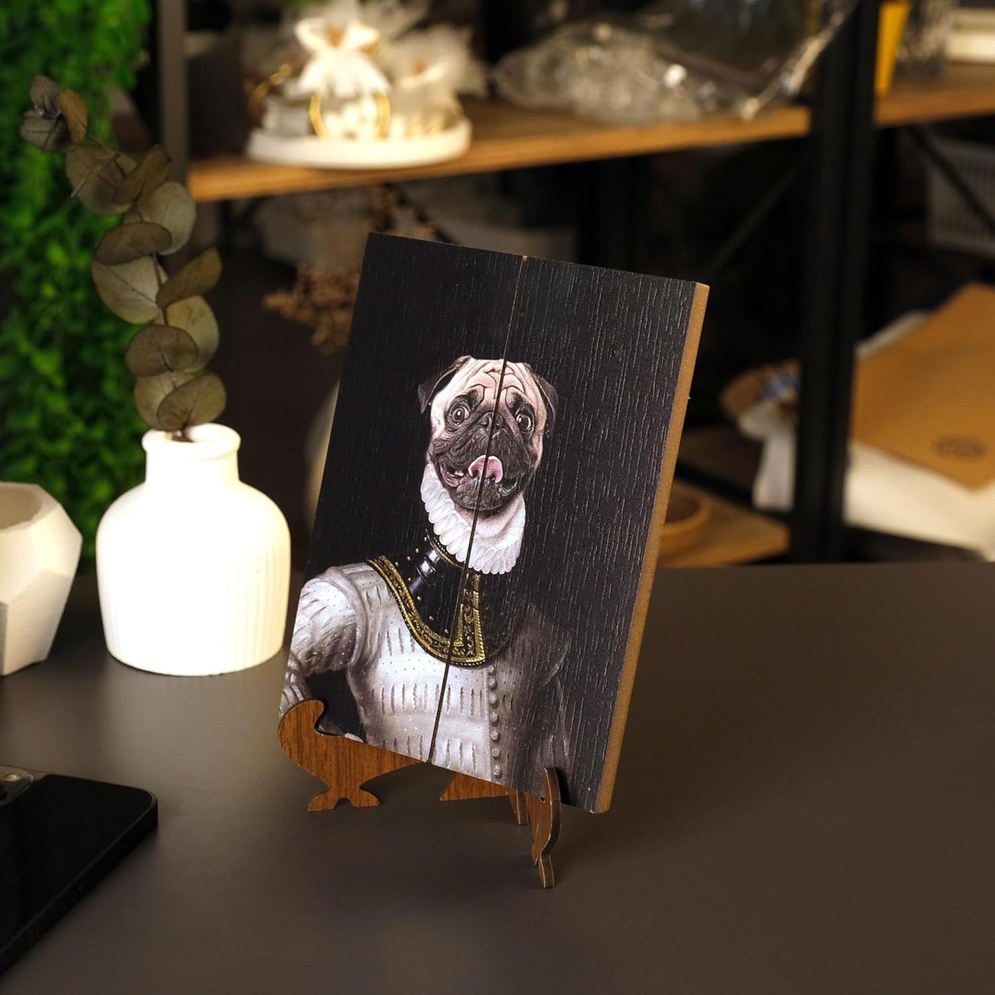 Custom Wooden Pet Portrait from Photo, Personalized Dog or Cat Picture Print on Wood, Pet Memorial Wall Art, Rustic Pet Decor, Gift for Pet Lovers, Custom Animal Photo Print