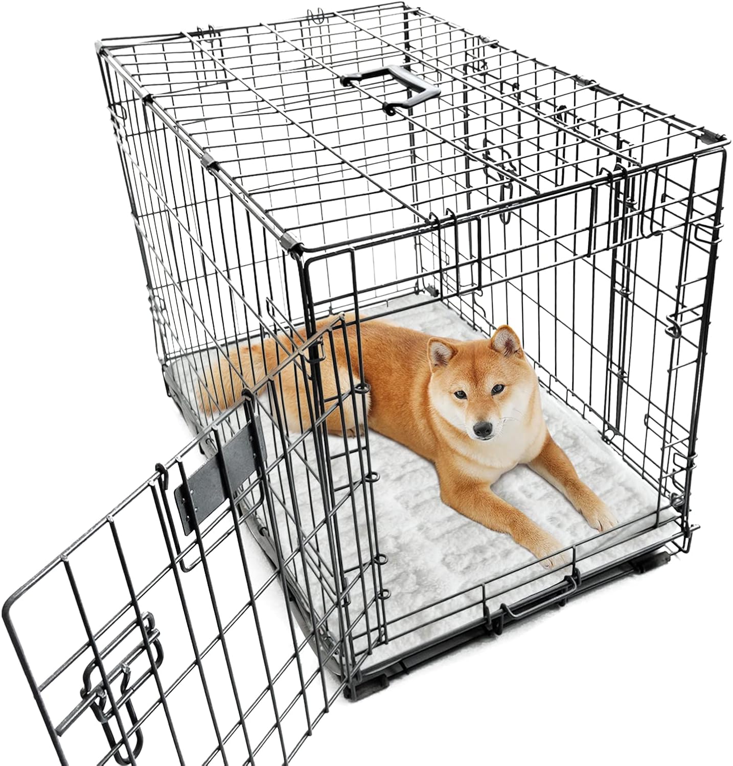 Dog Bed Crate Mat(36" X 23"), Soft Plush Dog Bed Pad Machine Washable Crate Pad, Dog Sleeping Mat with Anti Slip Bottom