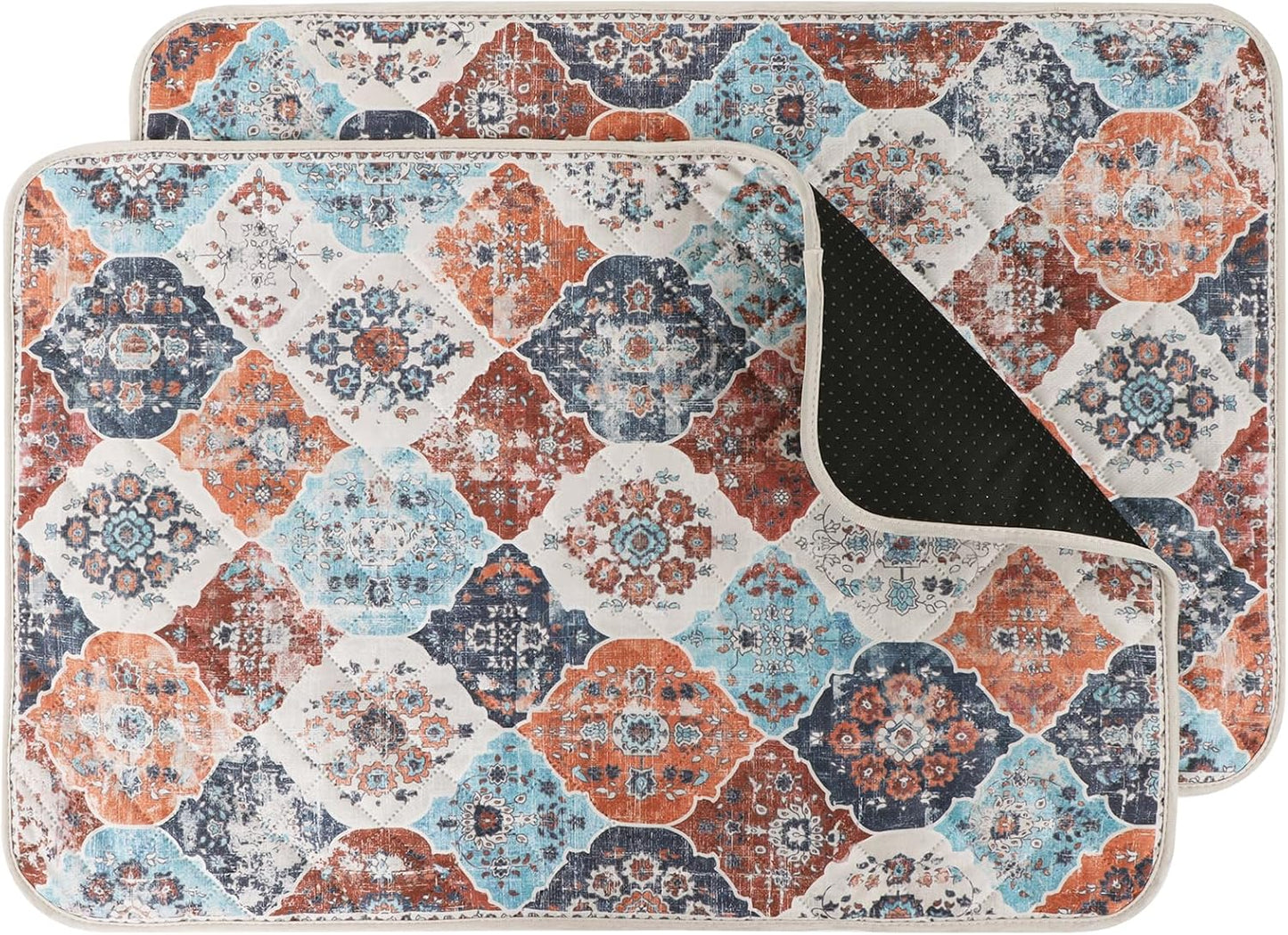 IEUUMLER Washable Pee Pads for Dogs, 2 Pack Reusable Non-Slip Grip, Super Absorbent Waterproof Puppy Pads for Potty Training, Playpen, Crate, Whelping Box EU011 (Orange, 36" x 41")