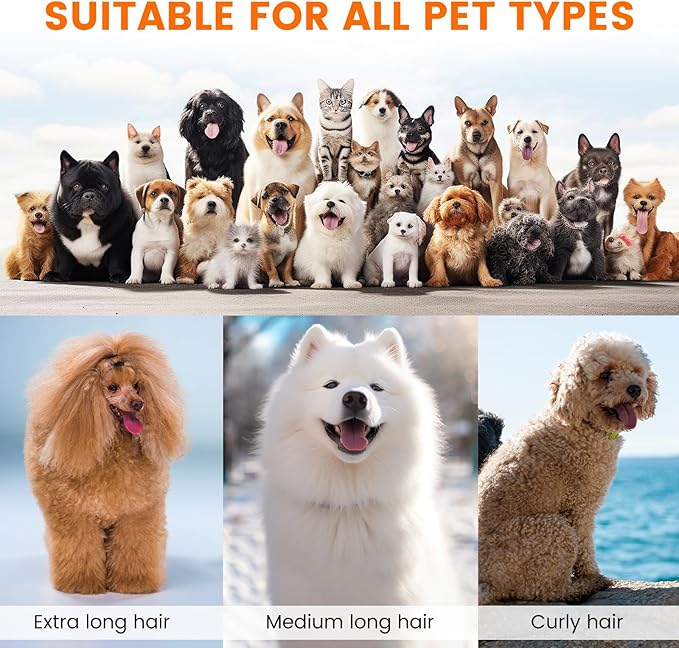 Dog Grooming Vacuum, Dog Grooming Kit with Pet Clippers, 12,000Pa Pet Hair Grooming Vacuum for Dogs, Vacuum Brush for Shedding Grooming, Low Noise Home Cleaning Tool in 1, PG10