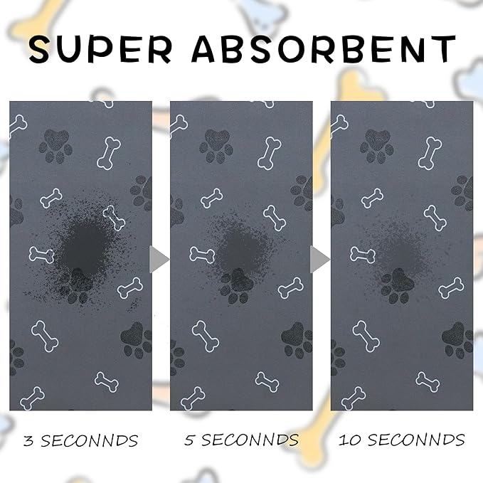 Pet Cat Dog Food Mat Non Slip Mat for Dog Water Bowl Mat Quick Dry Absorbent Cat Feeding Mat, 24 * 16.9 in, Brown