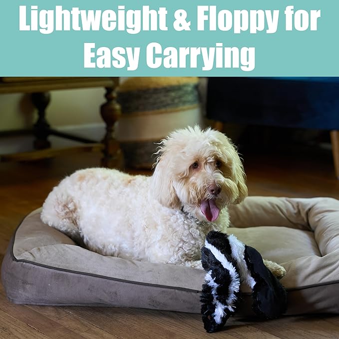 SPOT Skinneeez Skunk 23-Inch Stuffing-Free Plush Dog Toy – Realistic Design with 2 Squeakers – Durable, Soft Polyester for Medium & Large Dogs – Tug, Fetch & Shake Play – for Moderate Chewers