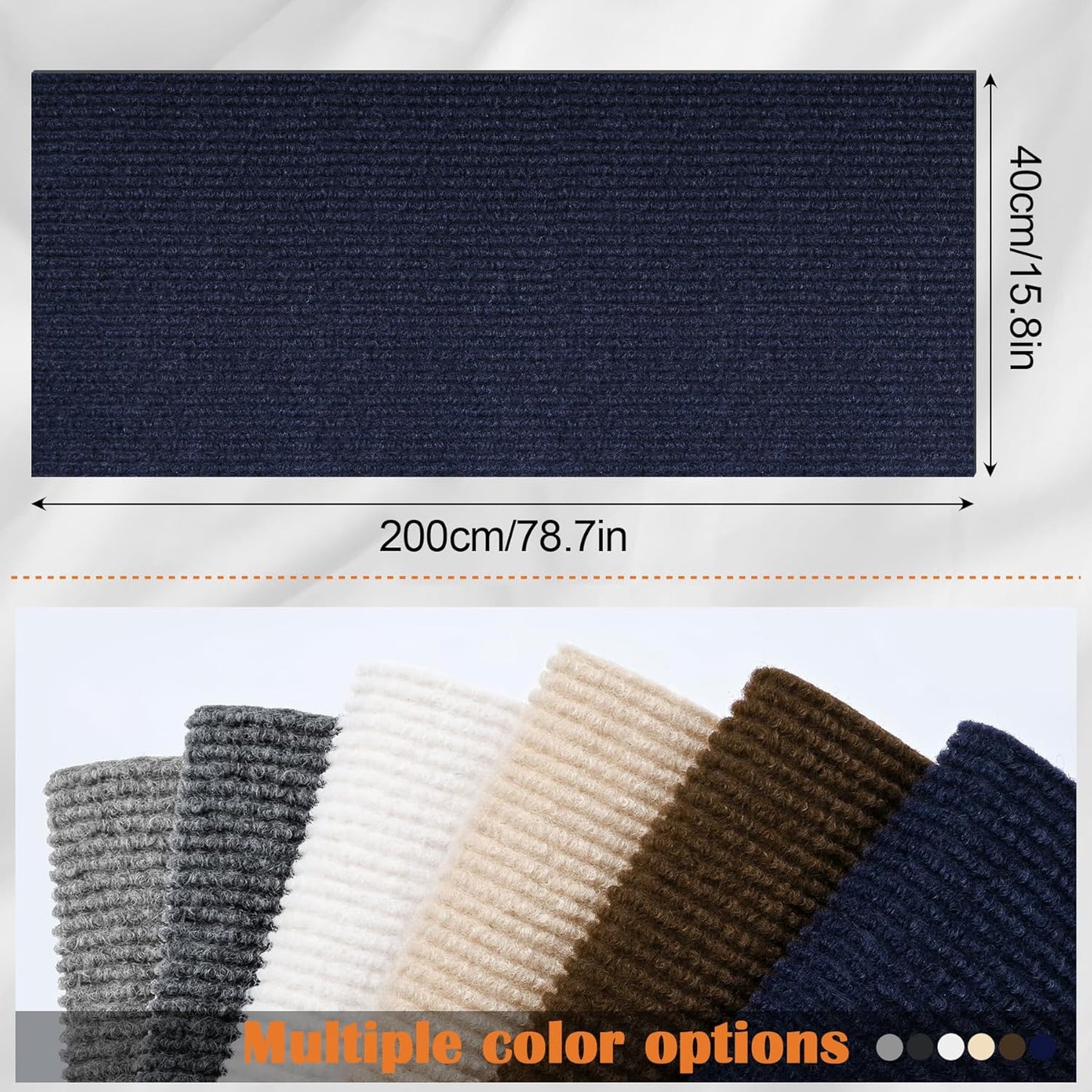 Couch Cat Scratch Protector - 78.7" x 15.8" Trimmable Self-Adhesive Cats Claws Scratch Pads, Sisal Cat DIY Climbing Couch Protector for Scratch Post Cat Tree Replacement Indoor (Dark Blue)