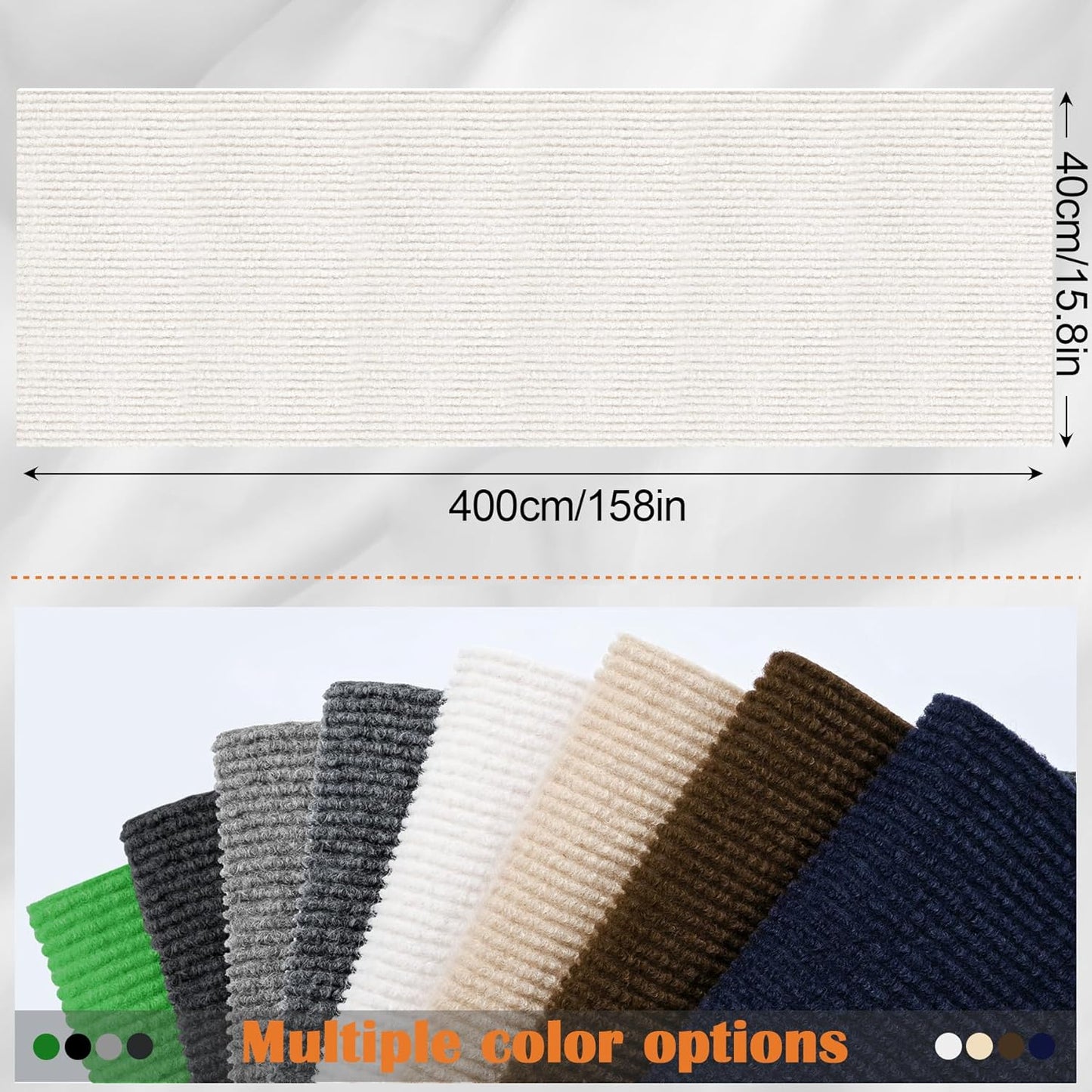 Cat Scratch Furniture Protector - 158" x 13.8" Trimmable Self-Adhesive Cats Claws Scratch Pads, DIY Cat Climbing Couch Protector for Scratch Post Cat Tree Replacement Indoor (Cream White)