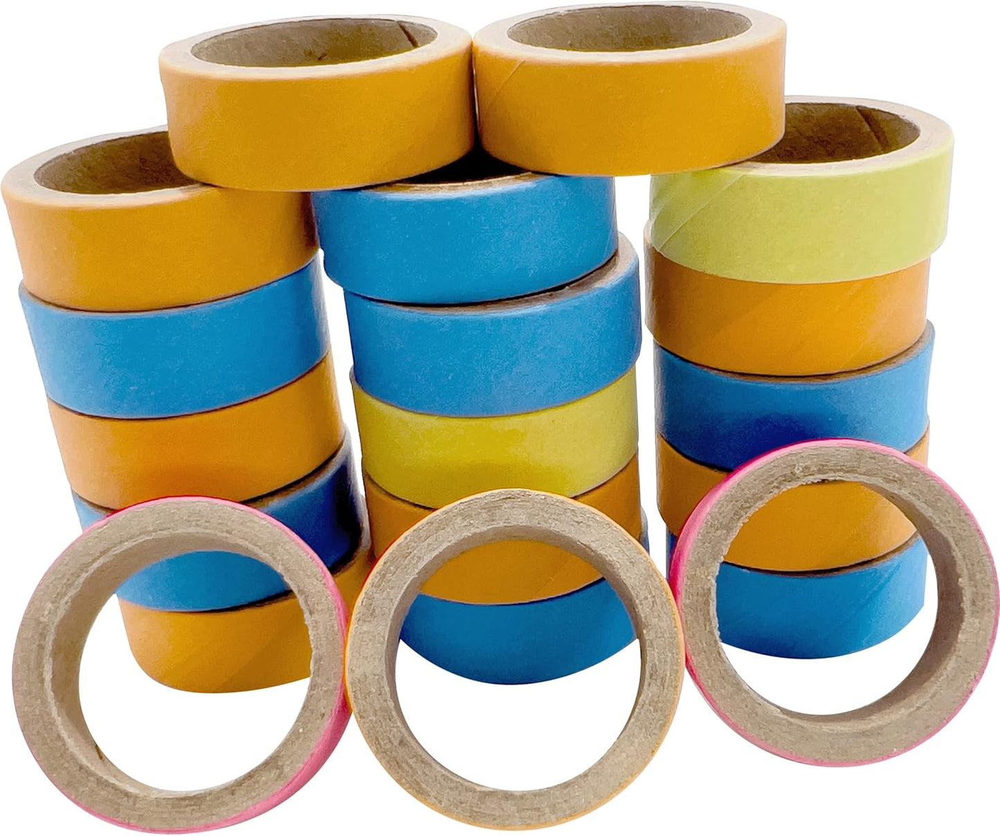 8007 Pk20 1 Inch Ring Donut - Classic Compressed Cardboard Chewable Bird Foot Toys, Easy for Pets to Grab and Chew, Great for Small Size Birds Cockatiels Budgies