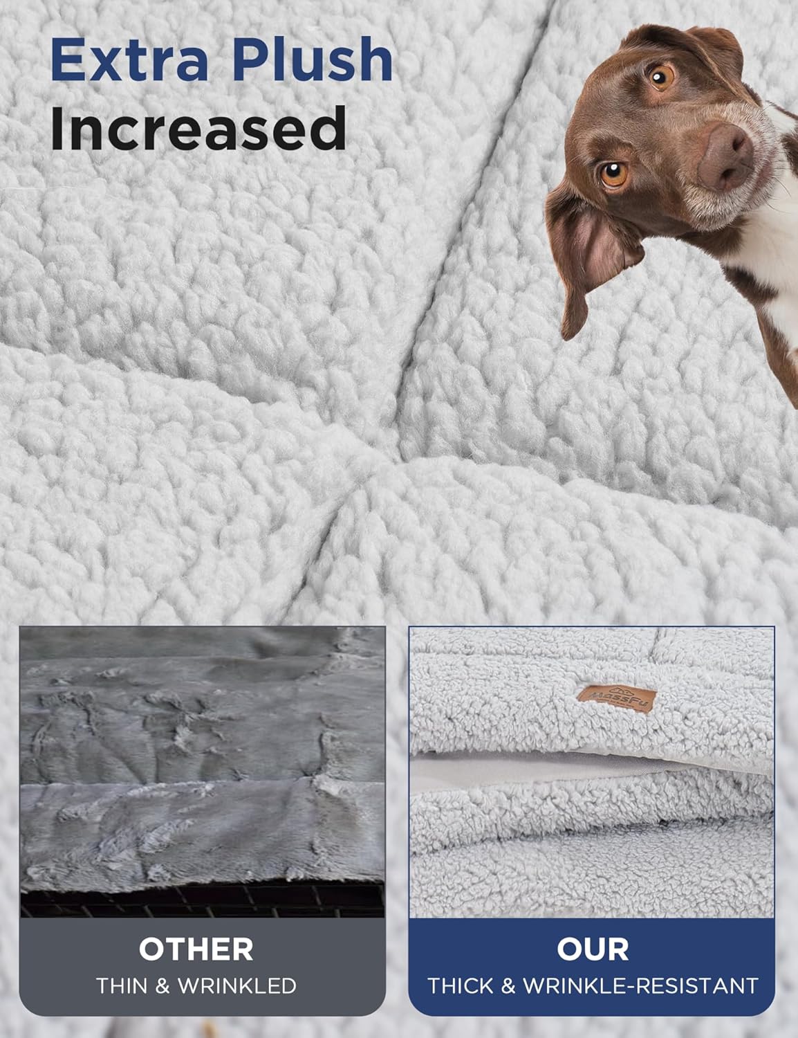 Low-Profile Dog Pad Mat for Medium Small Dogs, Washable Ultra Soft Dog Crate Mat, High Density Foam Pet Beds for Indoor & Outdoor Dogs, 29" x 21", Gray