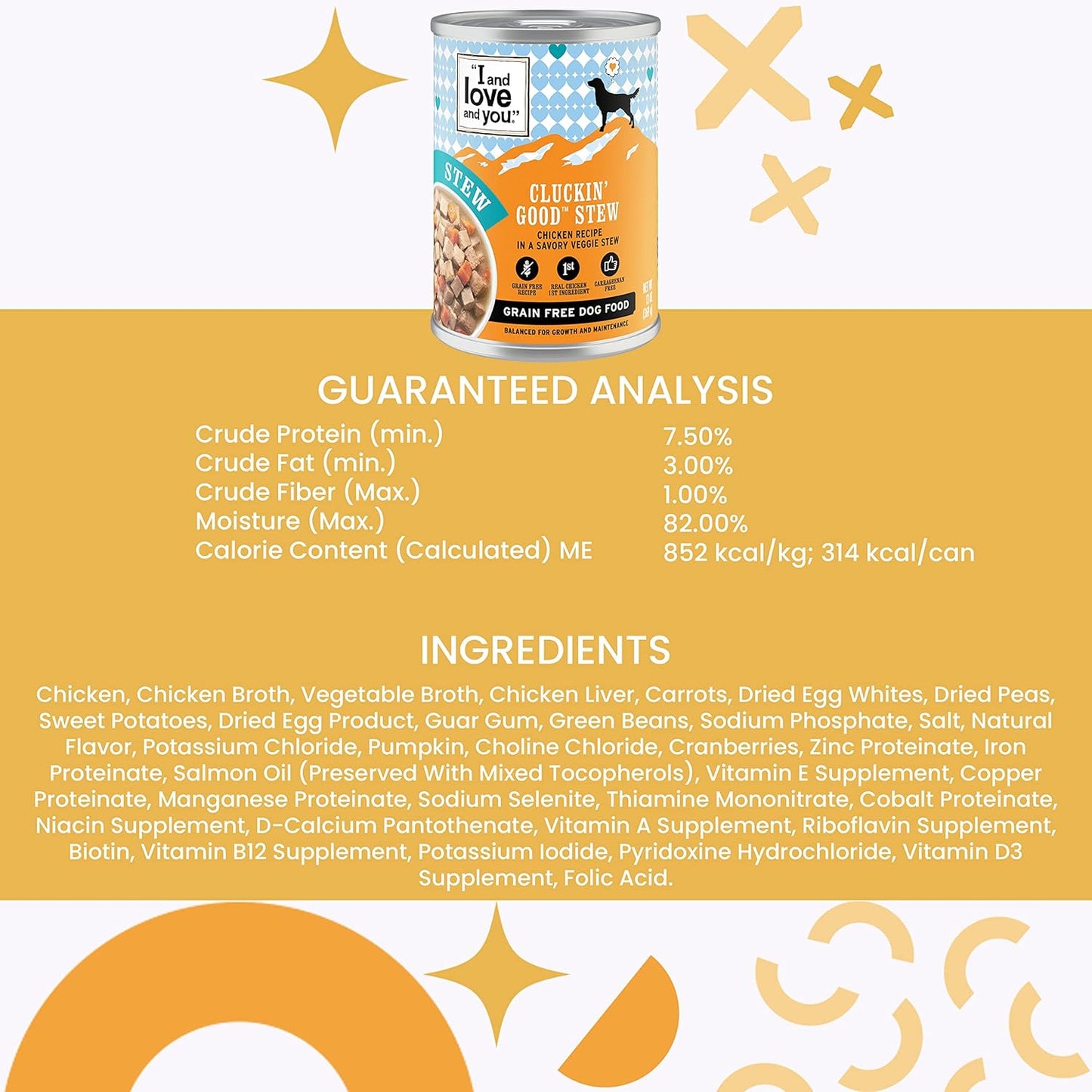 "I and love and you" Naked Essentials Wet Dog Food - Grain Free and Canned, Chicken, 13-Ounce, Pack of 12 Cans