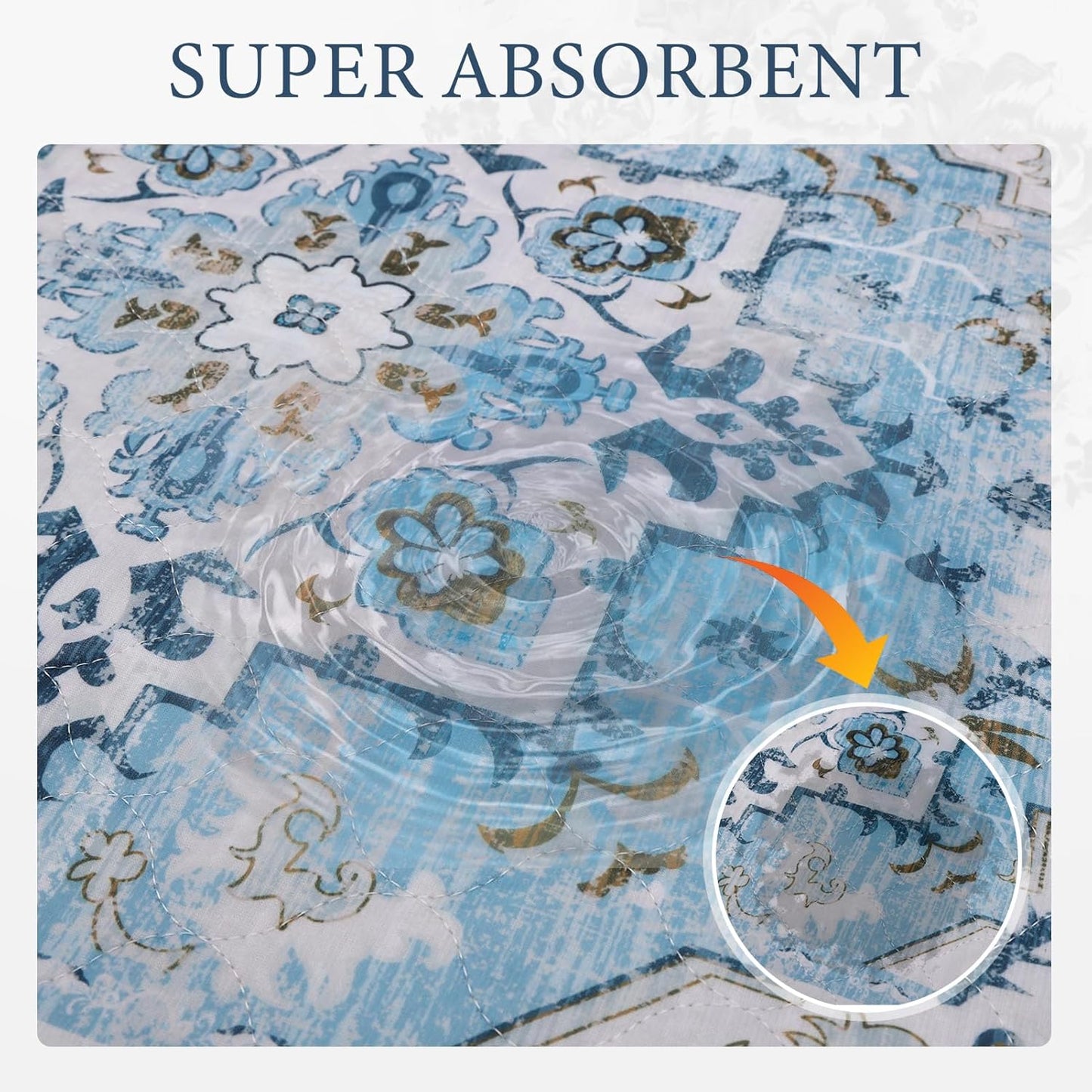 Homimp Washable Pee Pads for Dogs,4 Pack Reusable Puppy Pads Waterproof,Absorbent and Leakproof Dog Pee Pads,Non Slip Puppy Training Pads, Pet Mat for Floor, Crate, Couch, Whelping,Blue, 18"x24"