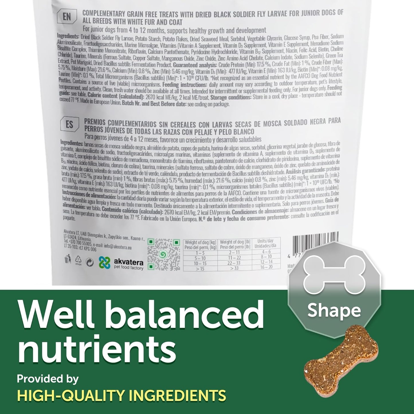 Nature's Protection Training Puppy Treats - Healthy, Grain Free Dog Treats for Small, Medium & Large Breed Dogs with Light Fur (Superior Care - Insects, 5,29 oz)