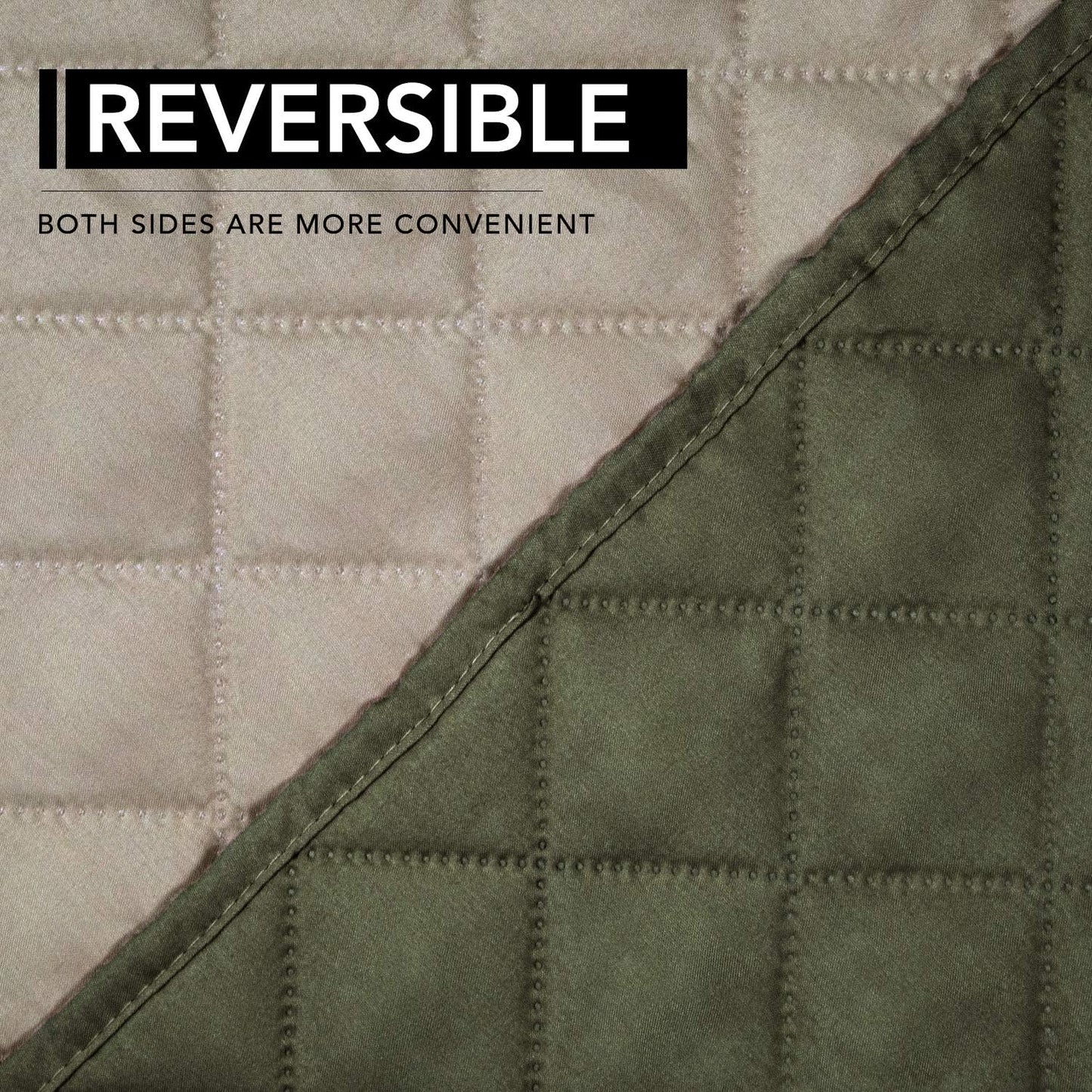 Easy-Going Oversized Recliner Cover Reversible Couch Cover Sofa Cover for Living Room Water Resistant Furniture Protector with Elastic Straps for Pets Dog (Oversized Recliner, Army Green/Beige)