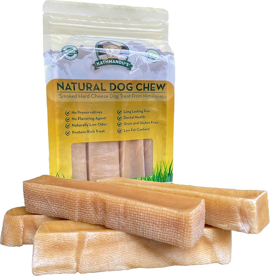 Authentic Himalayan Yak Cheese for Dogs - Large/XLarge (Pack of 4) - Sourced from Pristine Himalayan Foothill, Rawhide-Free, NO preservatives