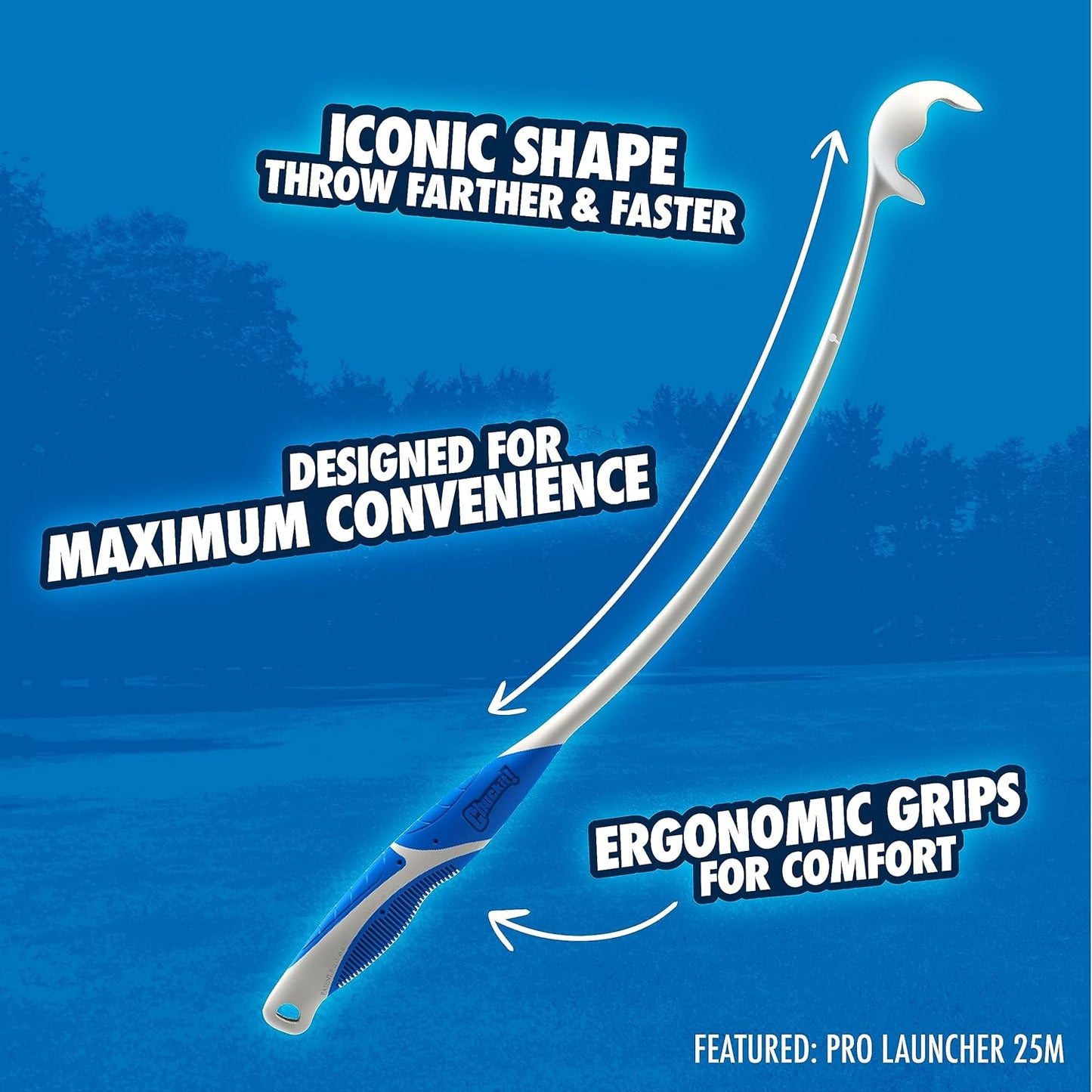 Chuckit! Dog Ball Launcher - Pro 18" with Medium (2.5"), Dog Fetch Ball Thrower, For Dogs 20-60 Pounds, Made in USA