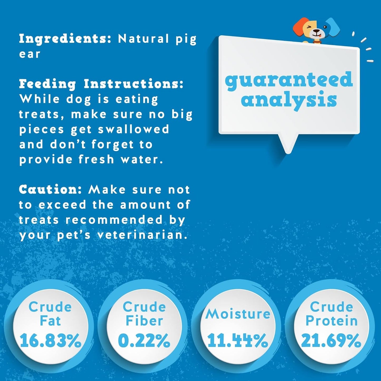 Jack & Pup Pig Ears Slivers (1lb) - Premium Natural Dog Chews, Pork Pig Ears, Healthy Dog Treats, Odor Free, Excellent Rawhide Alternative