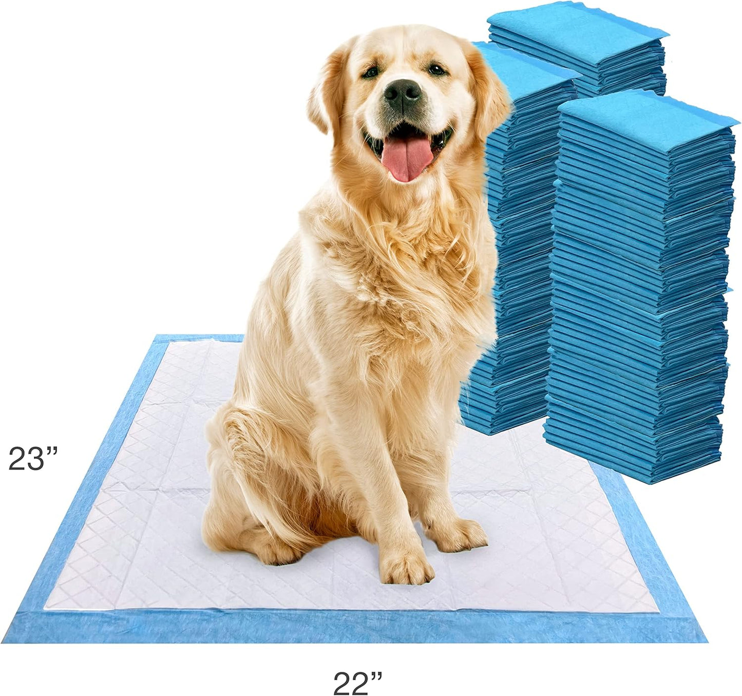 Four Paws Wee-Wee Superior Performance Unscented Pee Pads for Dogs & Puppies, Quilted Leak-Proof Dog Housebreaking Potty Training Floor Protection, 22" x 23", 150 Count