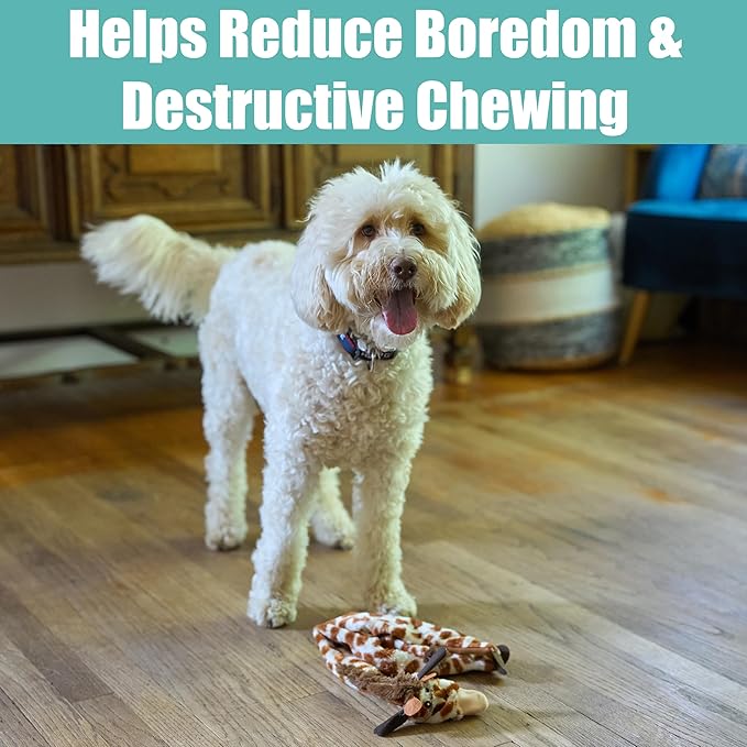 SPOT Skinneeez Giraffe 20 Inch Stuffing-Free Plush Squeaky Dog Toy – Long Interactive Chew Toy for Medium and Large Dogs – Mess-Free Play for Light & Moderate Chewers