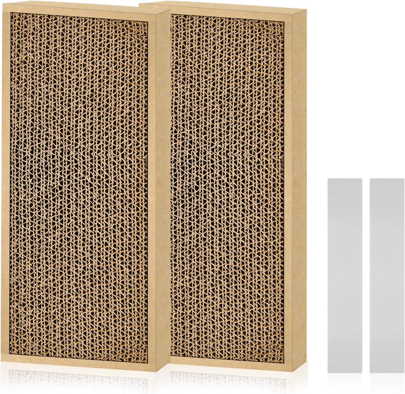 HappyFreeSX Splicing Cat Scratch Pad: Cat Scratchers for Indoor Cats and Kitten, 2 Pack Cat Scratching Pad, Cat Scratcher Cardboard, Cat Scratching Pad, Premium Scratch from Cats, Double-Sided Design