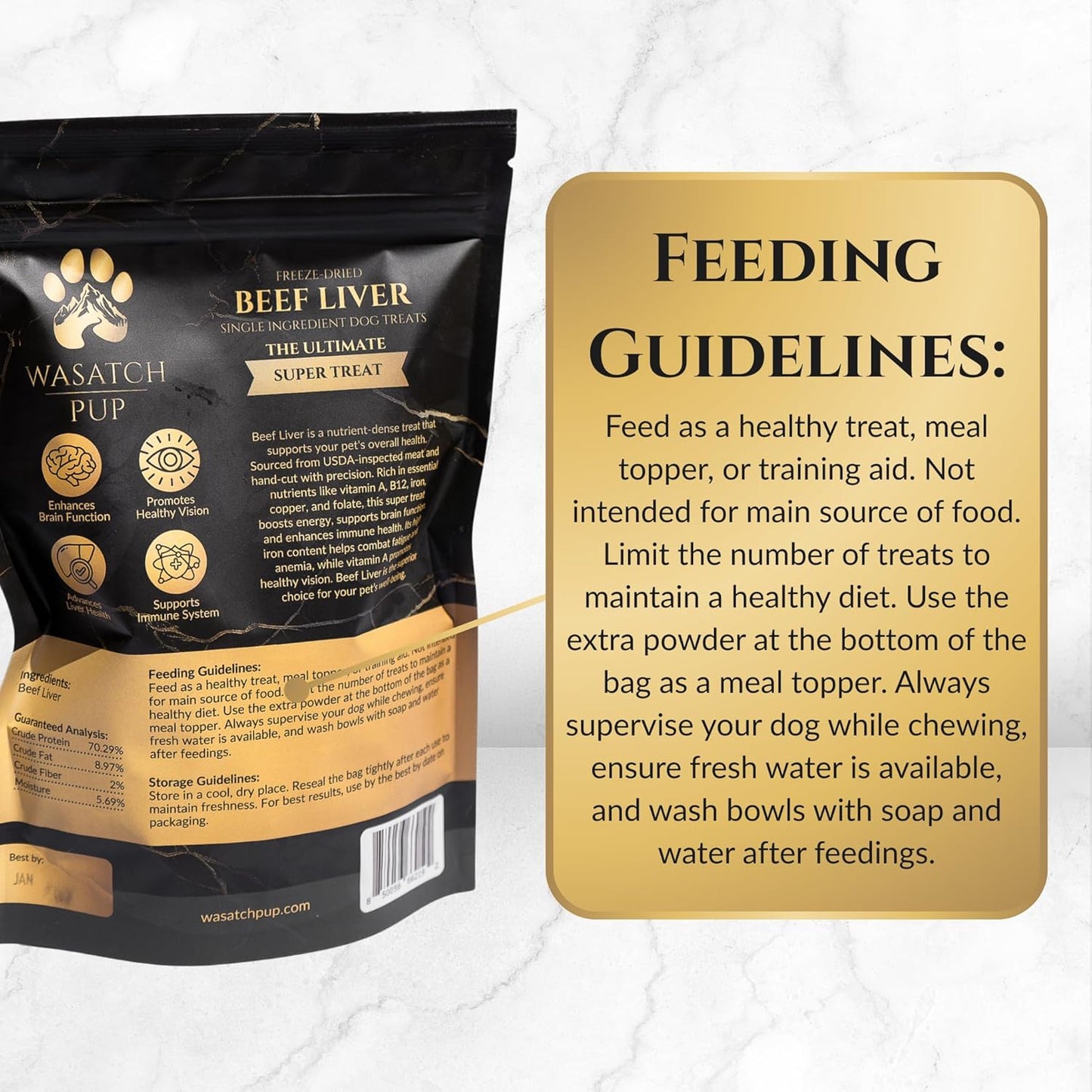 Beef Liver Dog Treats | All Natural Freeze Dried Dog Treat for Dogs & Puppies - Made from Raw Single Ingredient, High Protein Pet Training Treats | USDA Approved & Made in The USA - 4 Oz