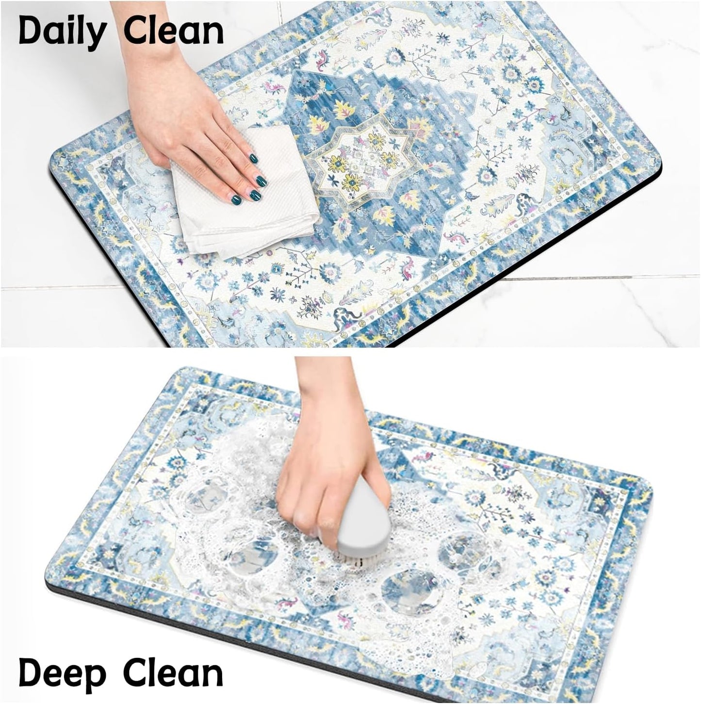 Pet Food Mats for Floor, Absorbent Dog Mat for Food and Water Dispenser Mat, Dog Food Mat Quick Dry Cat Food Mat Pet Supplies