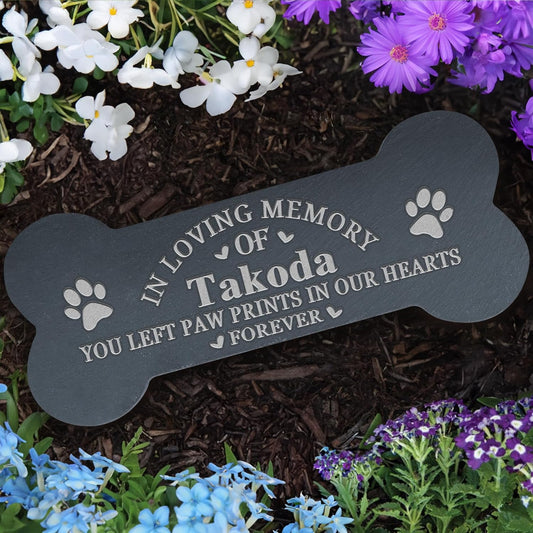 Pet Memorial Gift, Pet Memorial Stone, Dog Memorial Gifts for Loss of Dog, Pet Loss Sympathy Gift, Pet Remembrance Gifts, in Memory of Dog Cat - in Our Hearts Forever Bone