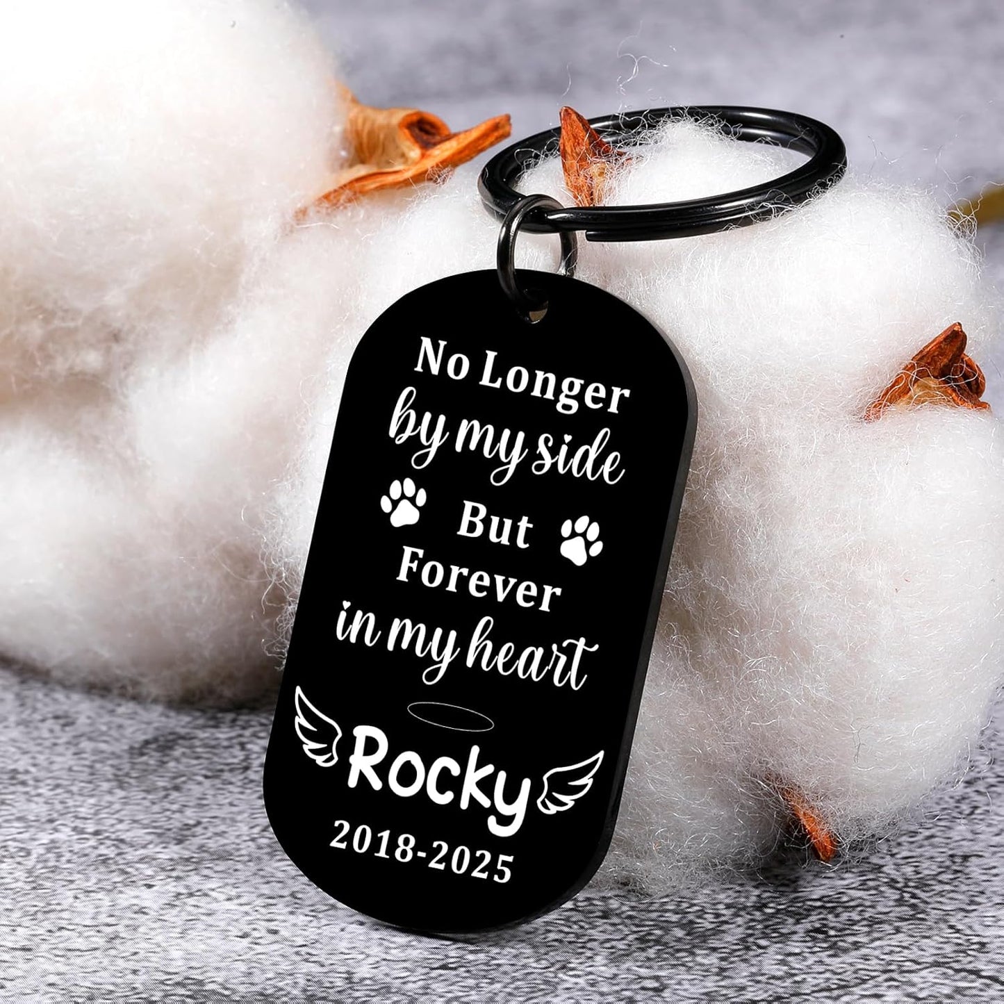 Pet Memorial Gifts for Dogs Cats Custom Keychain with Picture Name Personalized Bereavement Gift for Loss of Pet Sympathy Gifts Dog Passed Away Gift Grieving Remembrance Memorial Keychain Keepsake