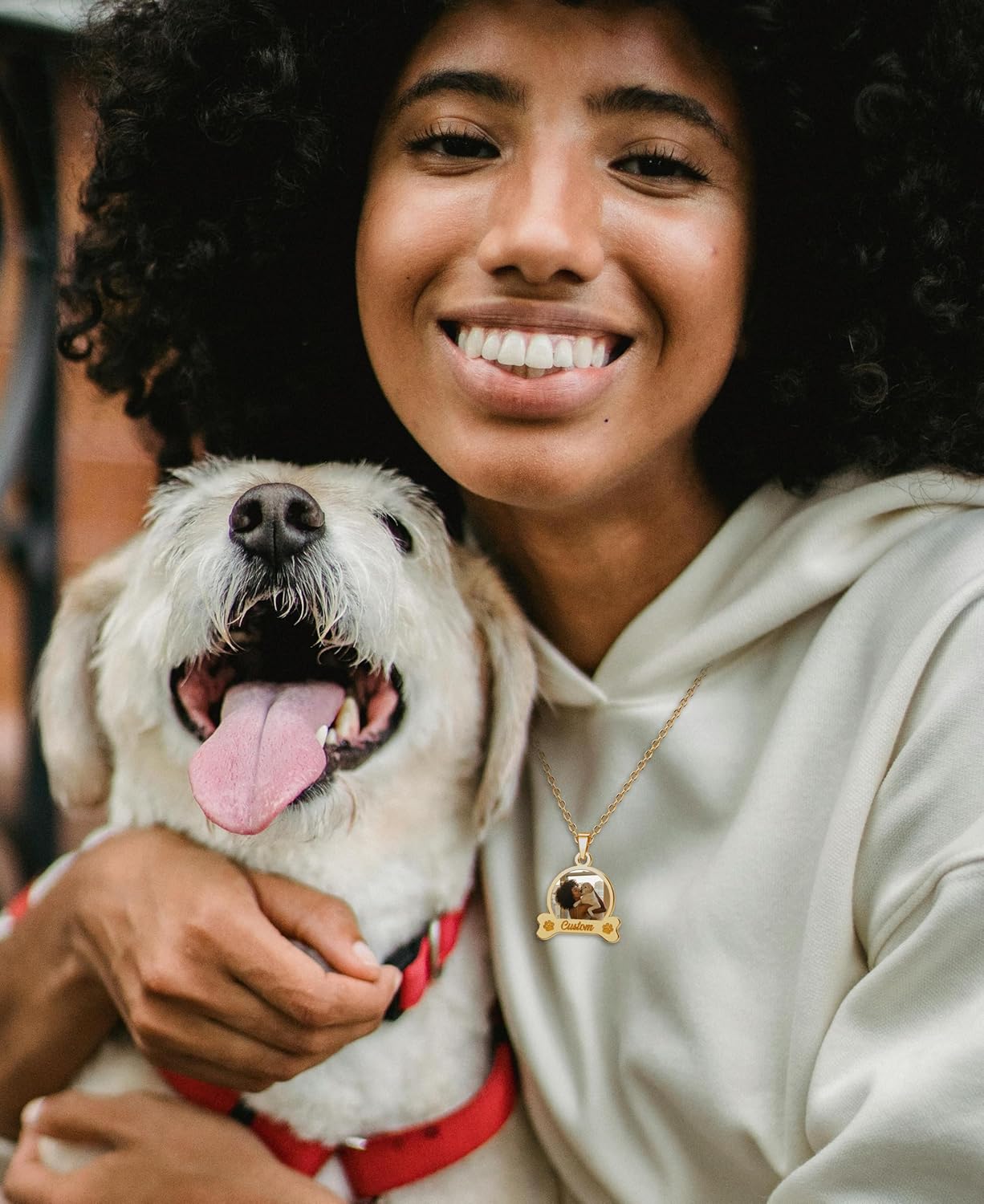 CharmSStory Personalized Photo Necklaces Custom Engraved Name Necklace Memory Keepsake Picture Necklace Pendant Customized Gifts for Women Men